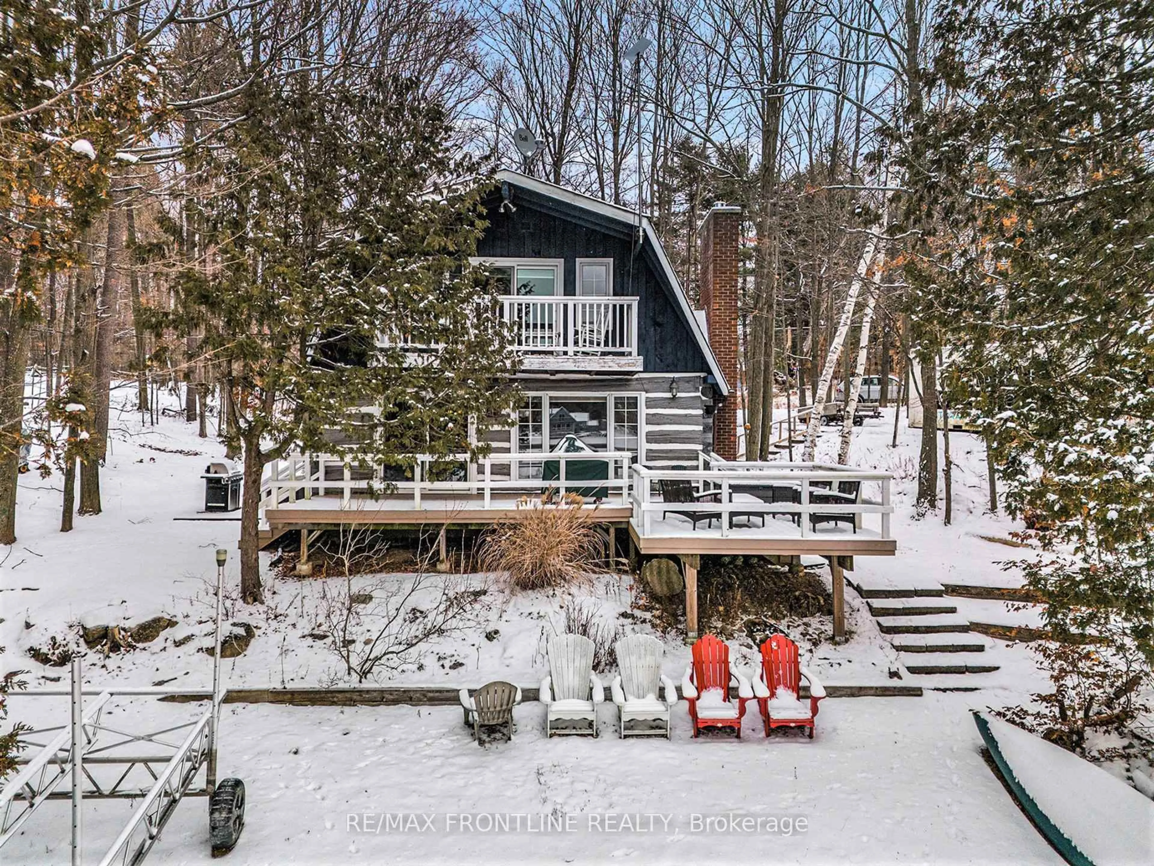 A pic from outside/outdoor area/front of a property/back of a property/a pic from drone, water/lake/river/ocean view for 112 Blair Poole Farm Lane, Perth Ontario K7H 3C7