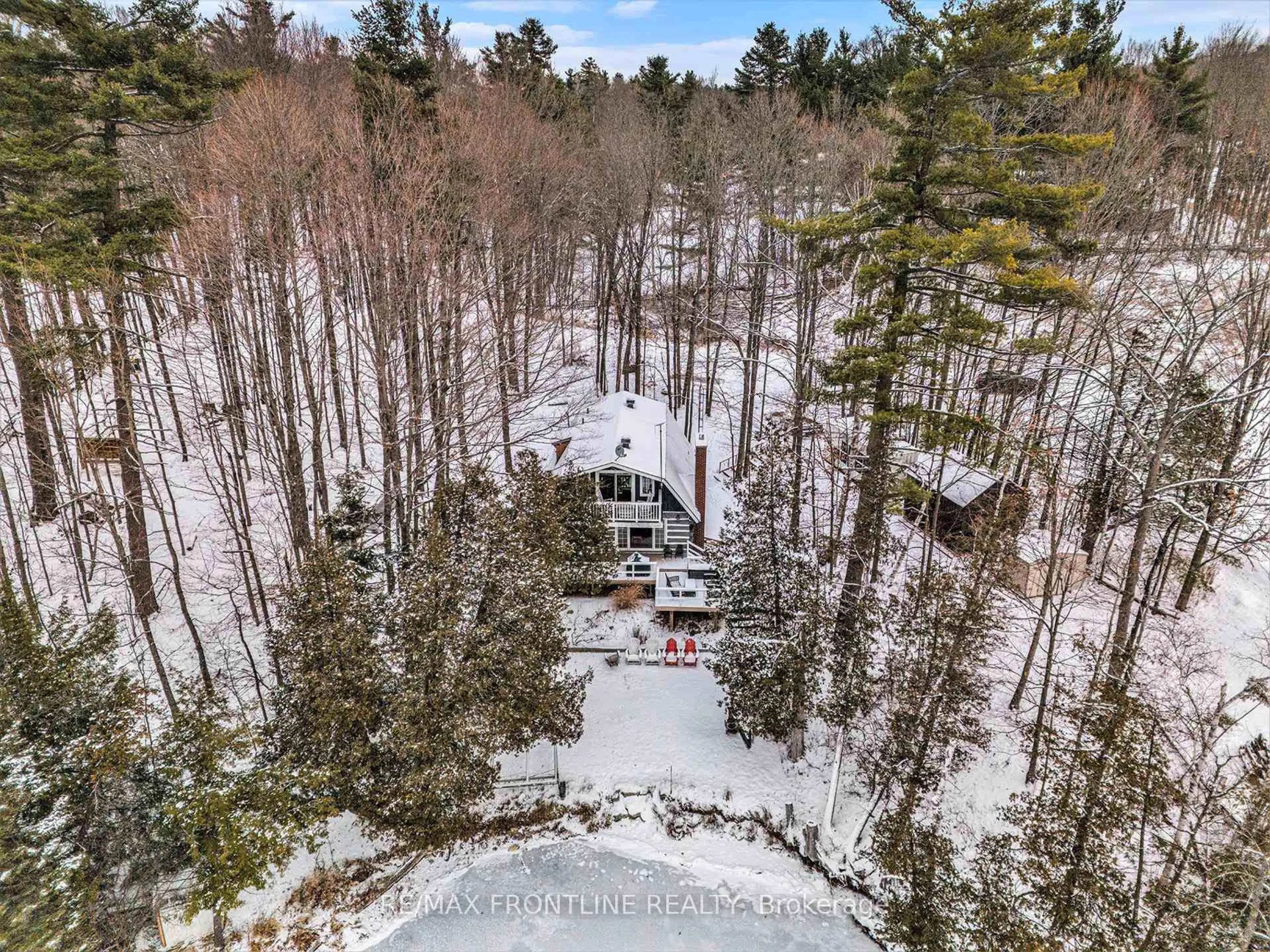 A pic from outside/outdoor area/front of a property/back of a property/a pic from drone, water/lake/river/ocean view for 112 Blair Poole Farm Lane, Perth Ontario K7H 3C7