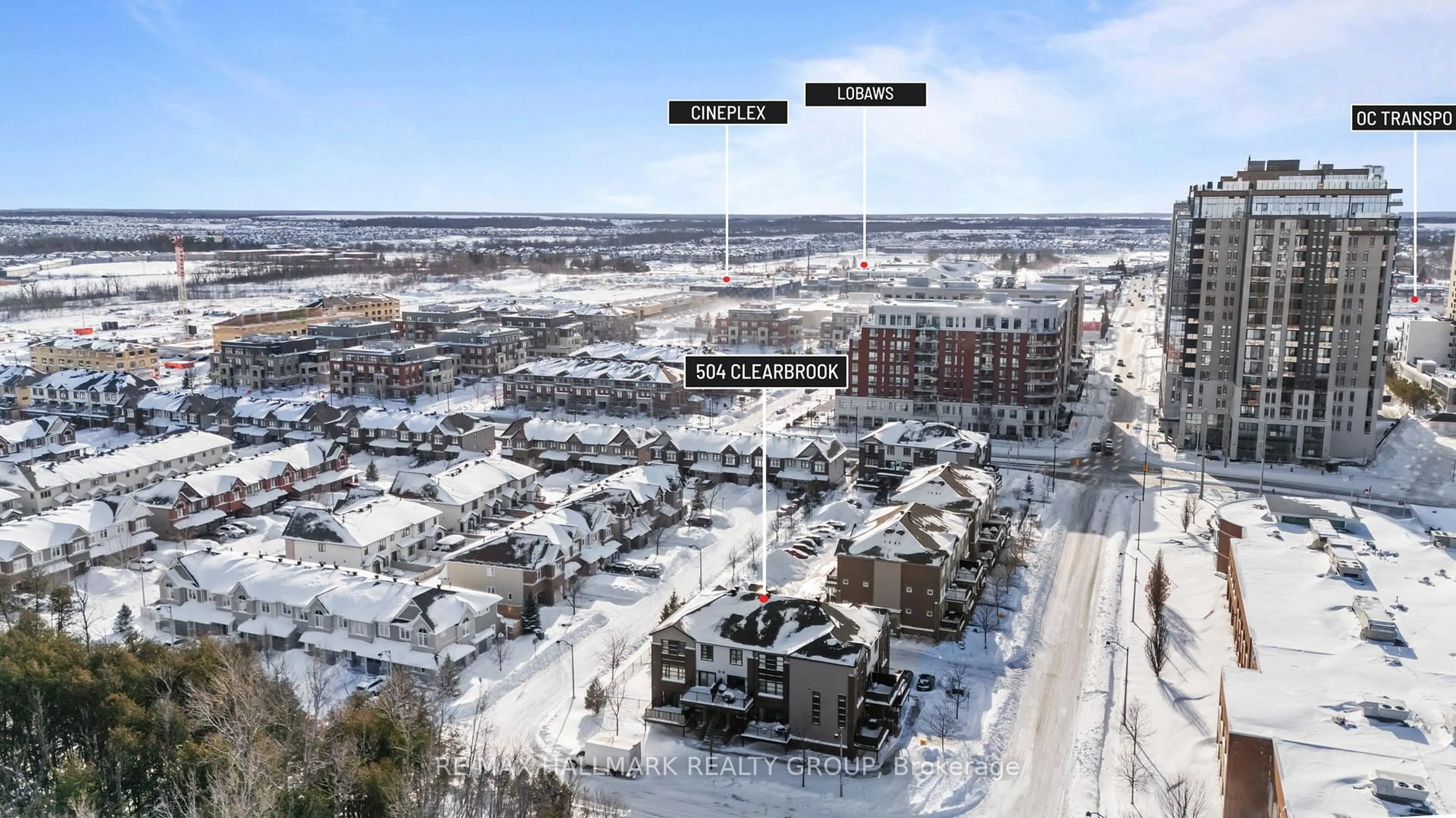 A pic from outside/outdoor area/front of a property/back of a property/a pic from drone, unknown for 504 Clearbrook Dr, Ottawa Ontario K2J 5X5