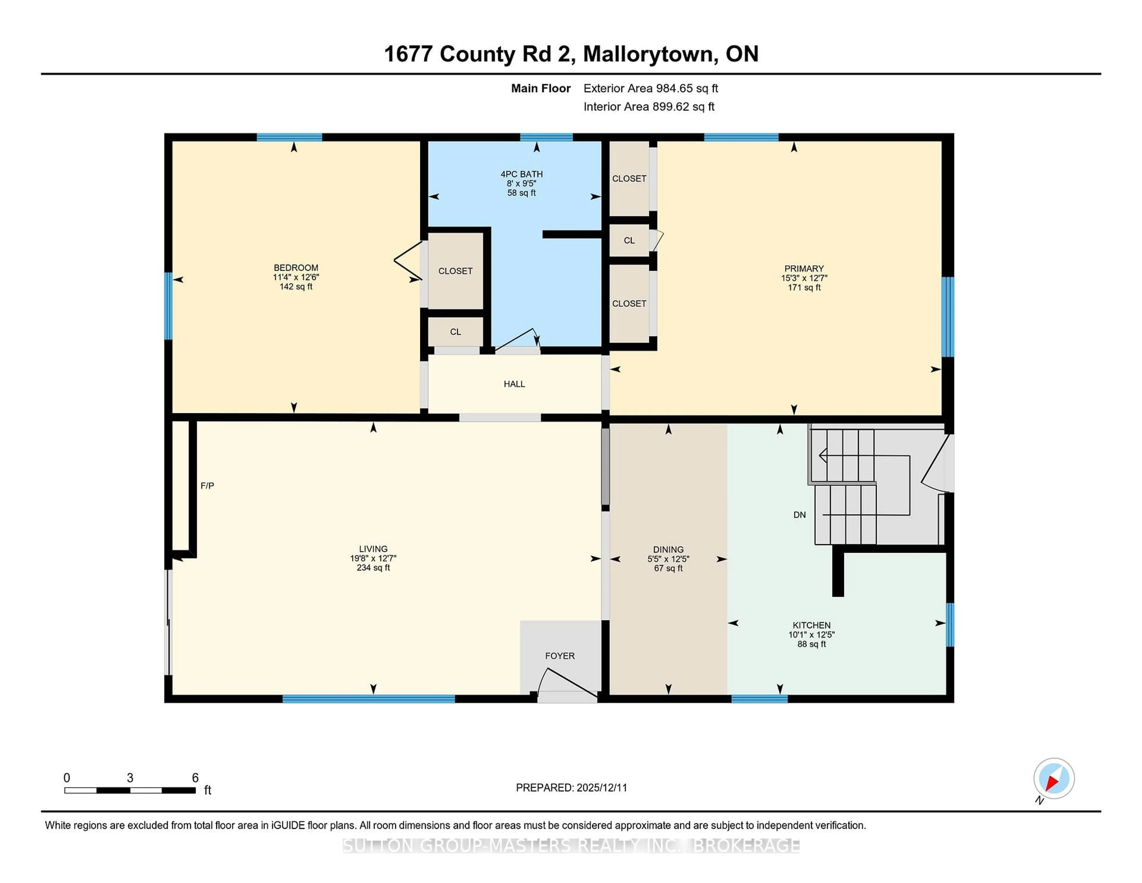 Floor plan for 1677 County 2 Rd, Front of Yonge Ontario K0E 1R0