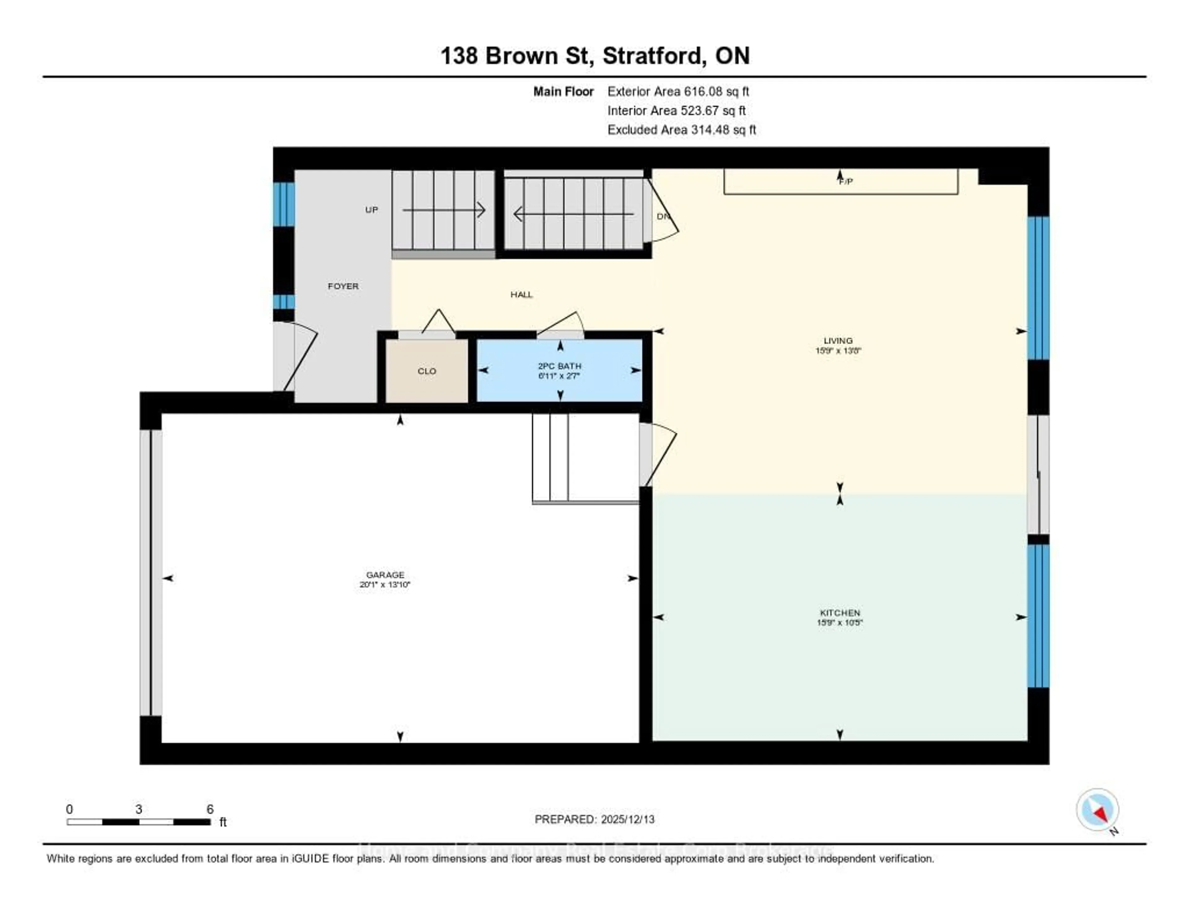 Floor plan for 138 Brown St, Stratford Ontario N5A 0B8
