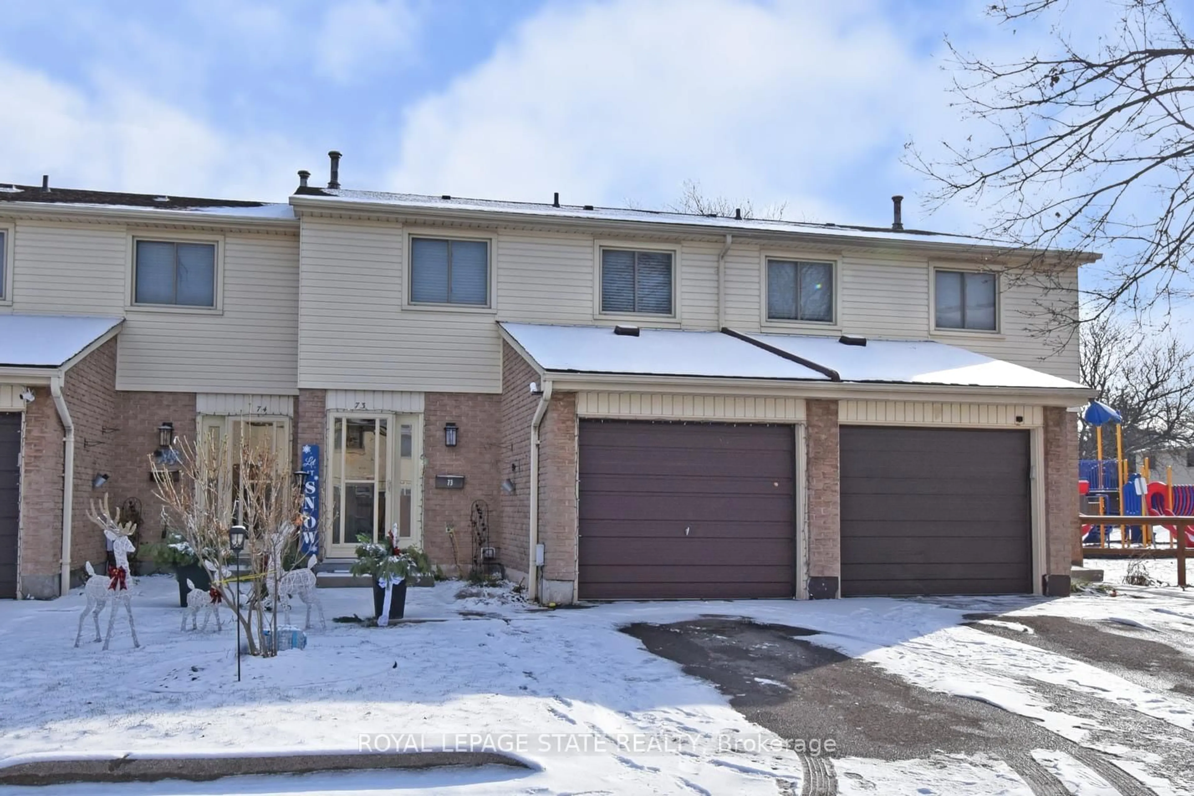 Home with brick exterior material, street for 150 Gateshead Cres #73, Hamilton Ontario L8G 4A7