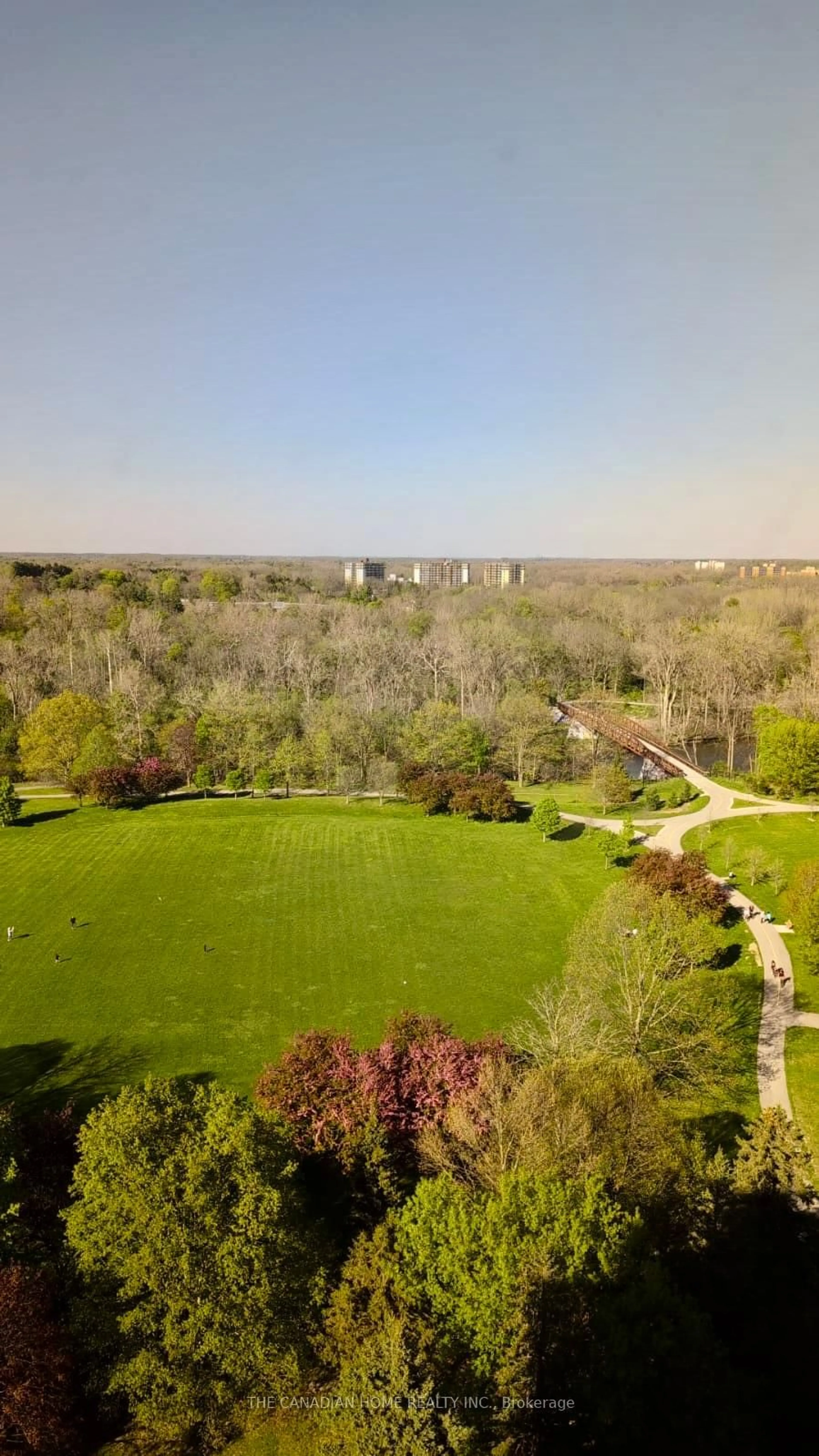 A pic from outside/outdoor area/front of a property/back of a property/a pic from drone, city buildings view from balcony for 1235 Richmond St #1606, London East Ontario N6A 0C1