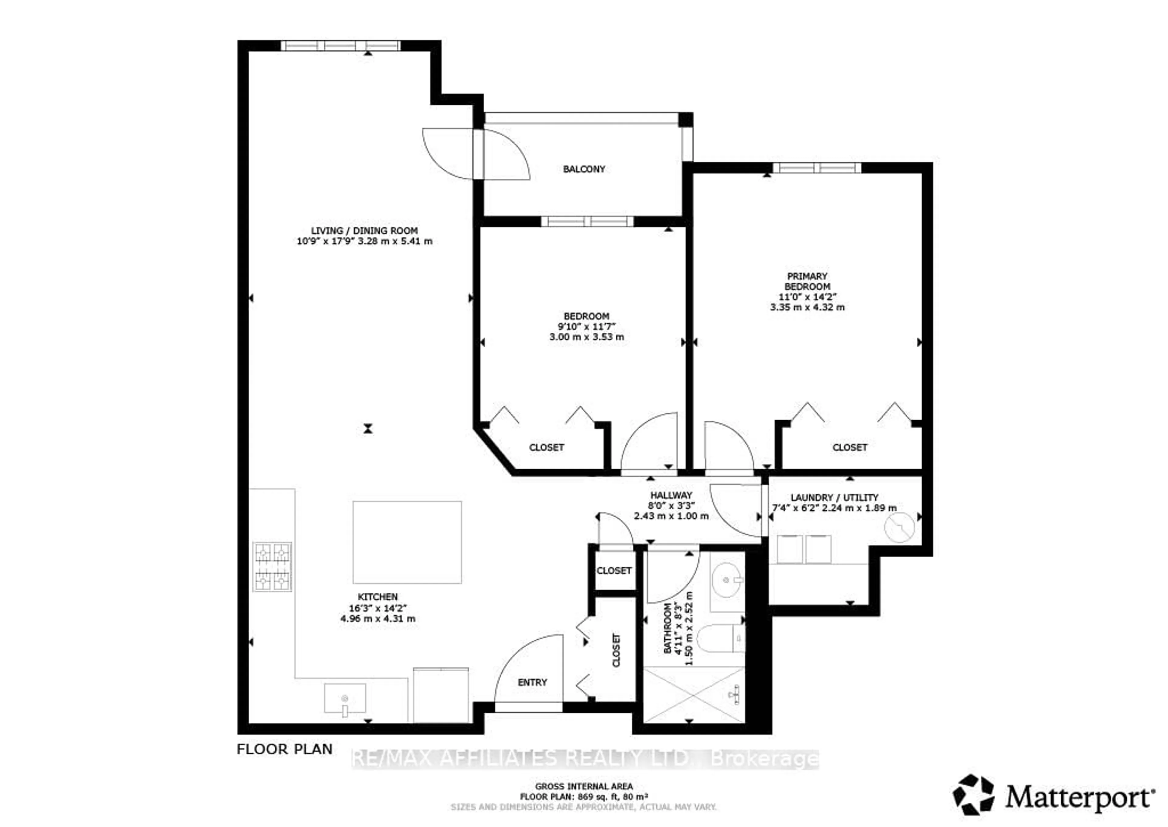 Floor plan for 21 Liston Ave #403, Brockville Ontario K6V 7B3