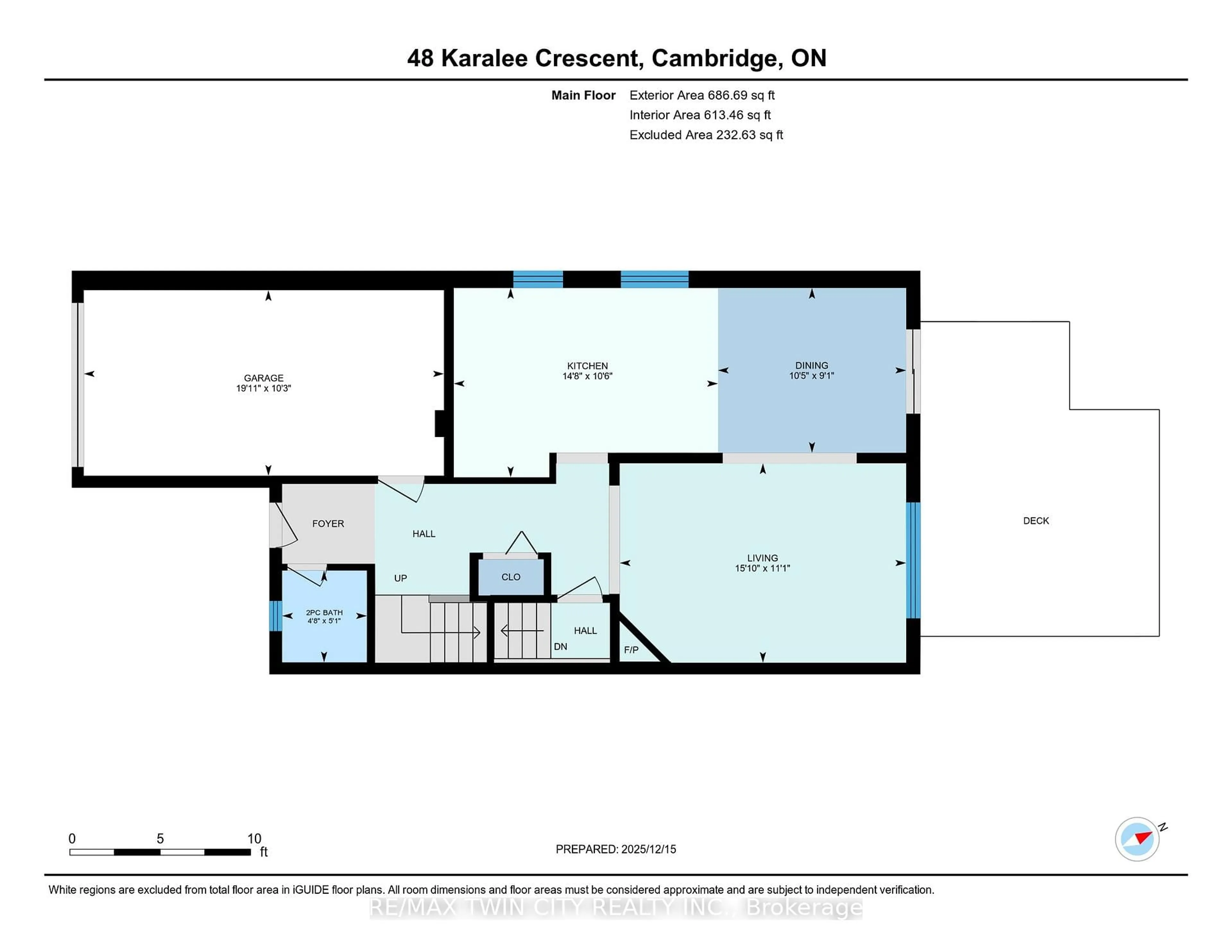 Floor plan for 48 Karalee Cres, Cambridge Ontario N3C 4H3