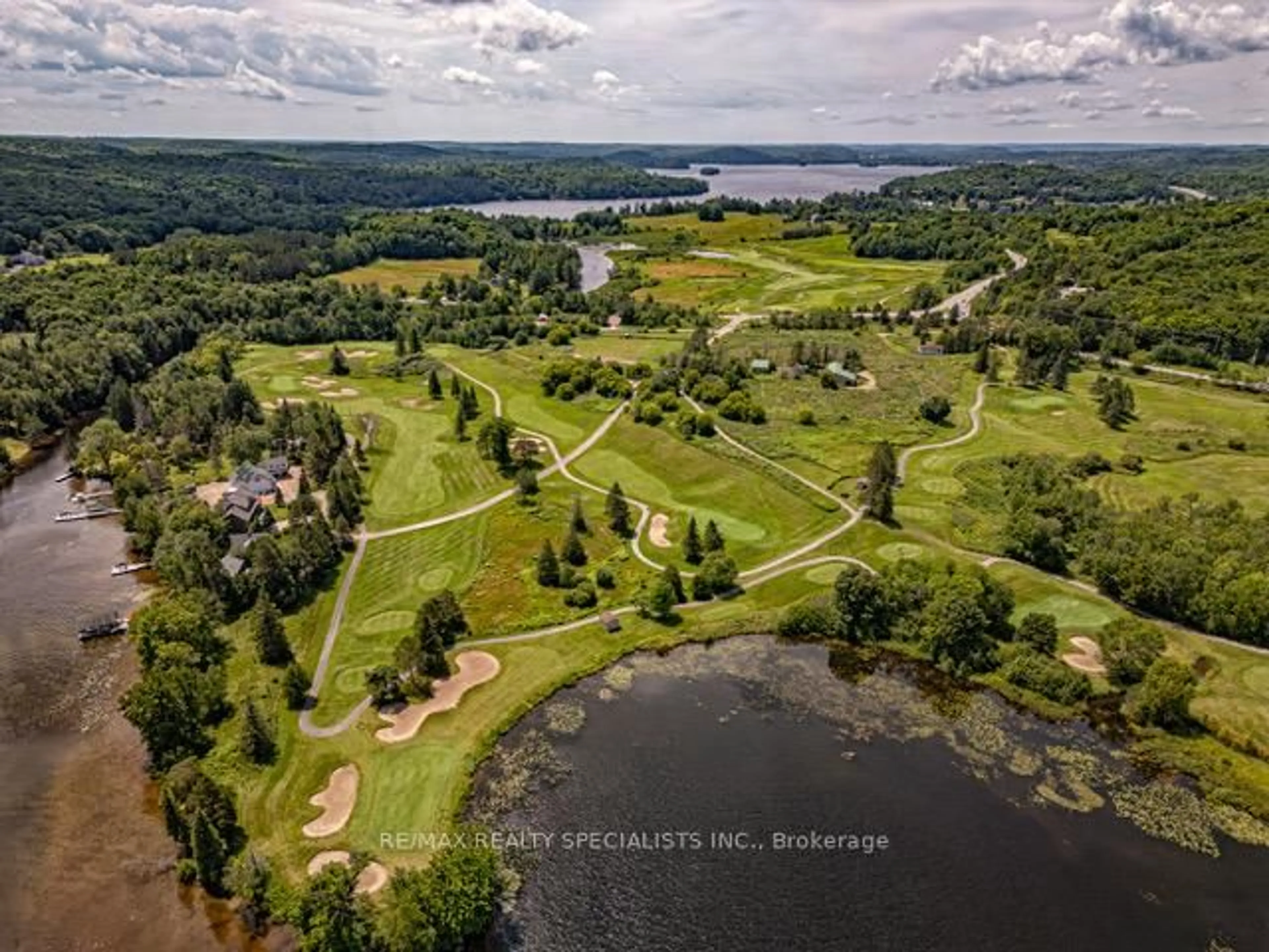 A pic from outside/outdoor area/front of a property/back of a property/a pic from drone, water/lake/river/ocean view for 25 Pen Lake Point Rd #230, Huntsville Ontario P1H 1A9