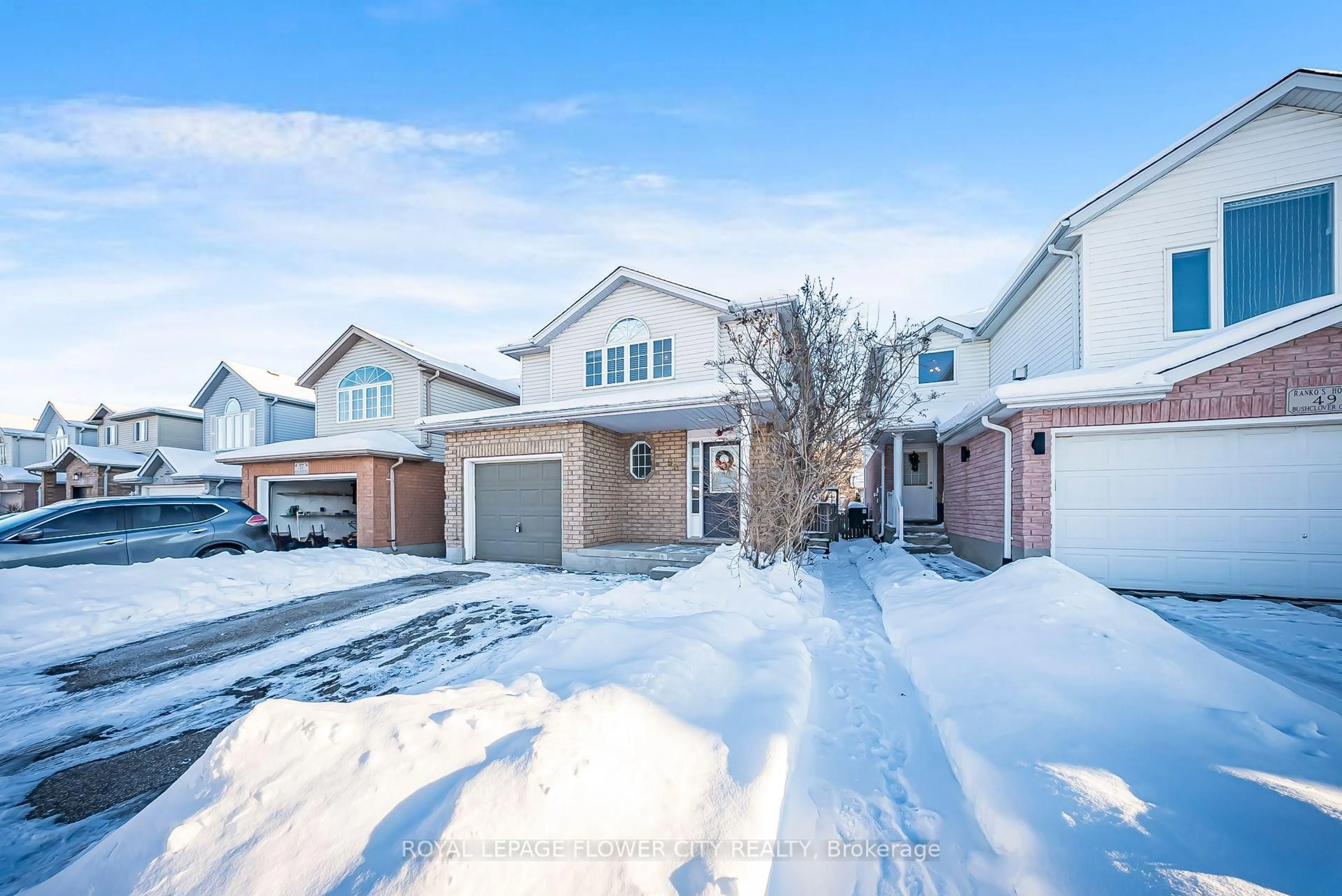 A pic from outside/outdoor area/front of a property/back of a property/a pic from drone, street for 53 Bush Clover Cres, Kitchener Ontario N2E 3P8