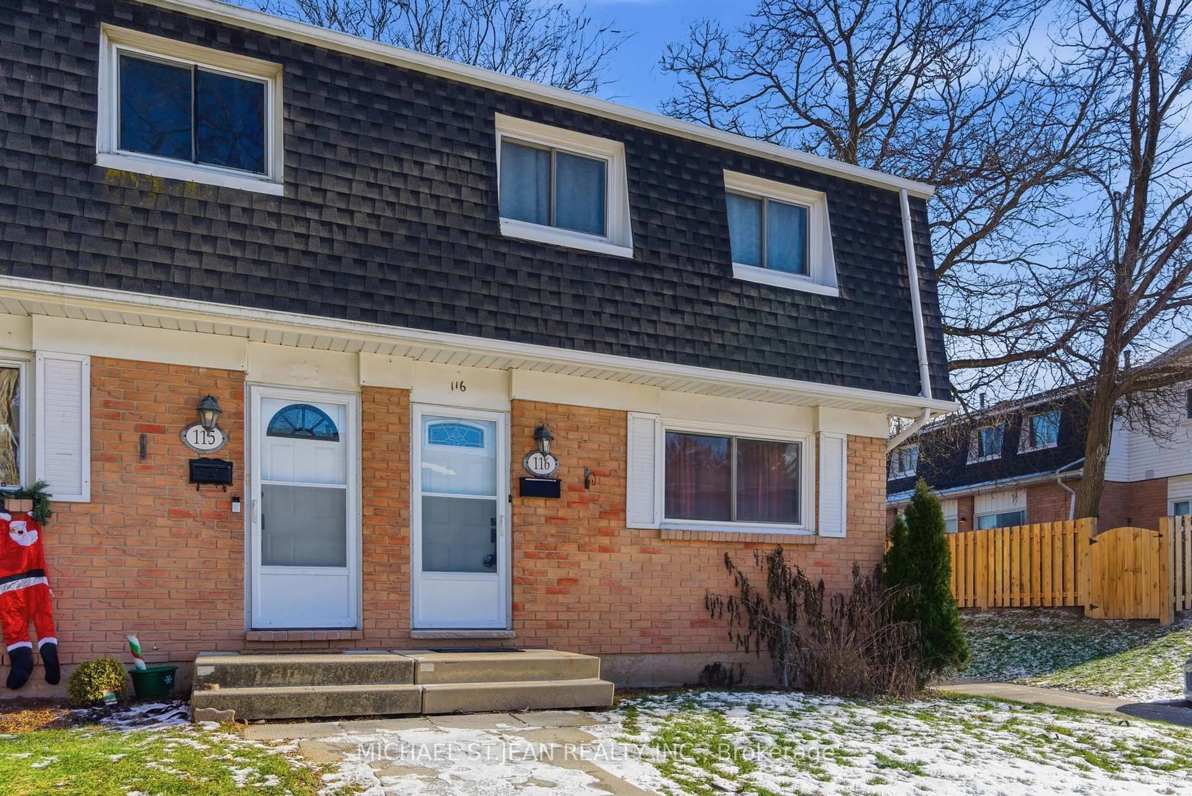 Home with brick exterior material, street for 185 Denistoun St #116, Welland Ontario L3C 6J6