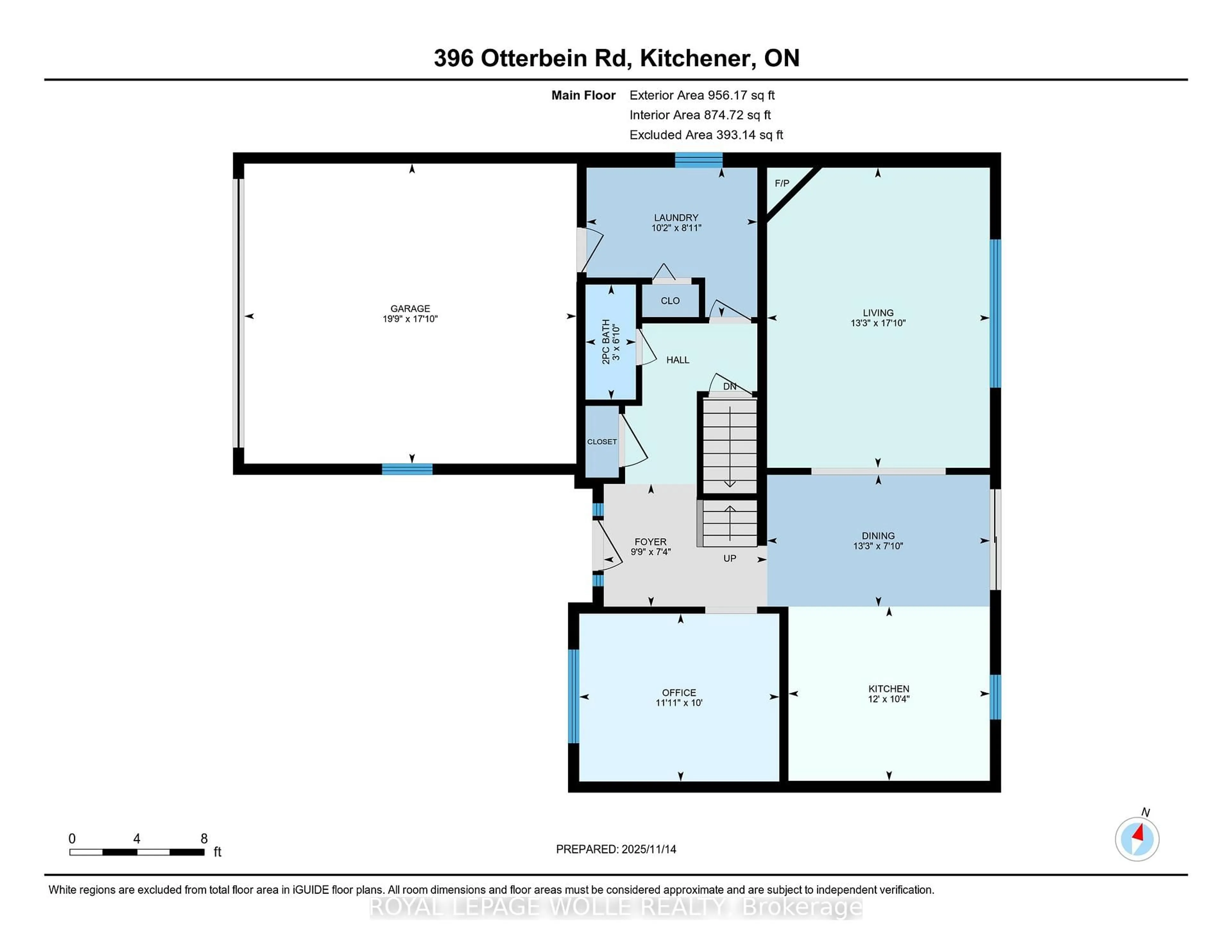 Floor plan for 396 Otterbein Rd, Kitchener Ontario N2B 3V8