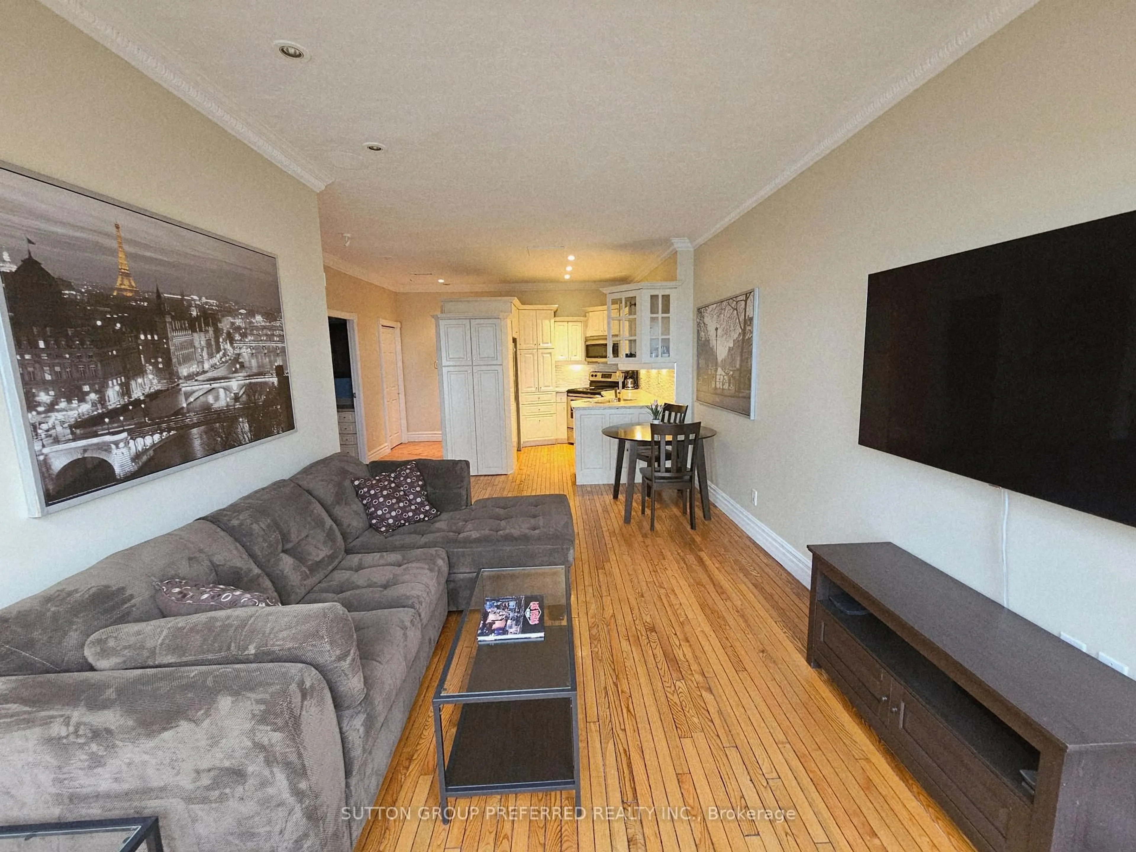 Living room with furniture, unknown for 389 Dundas St #2404, London East Ontario N6B 3L5