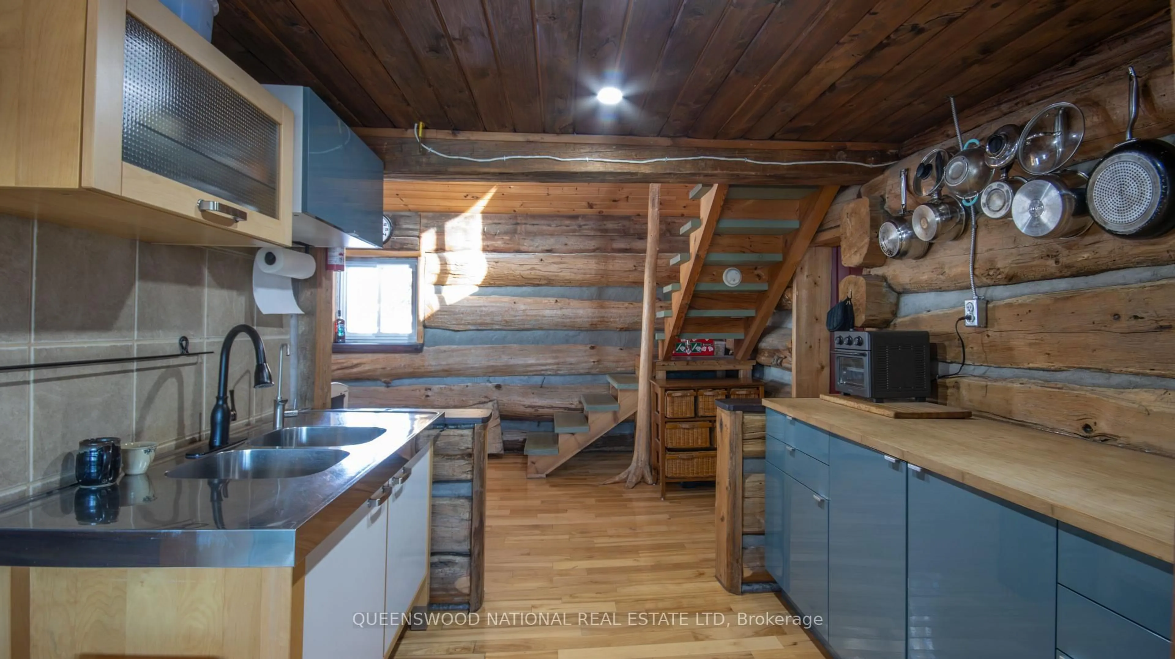 Rustic kitchen, wood/laminate floor for 205 Rockingham Rd, Wilno Ontario K0J 2N0