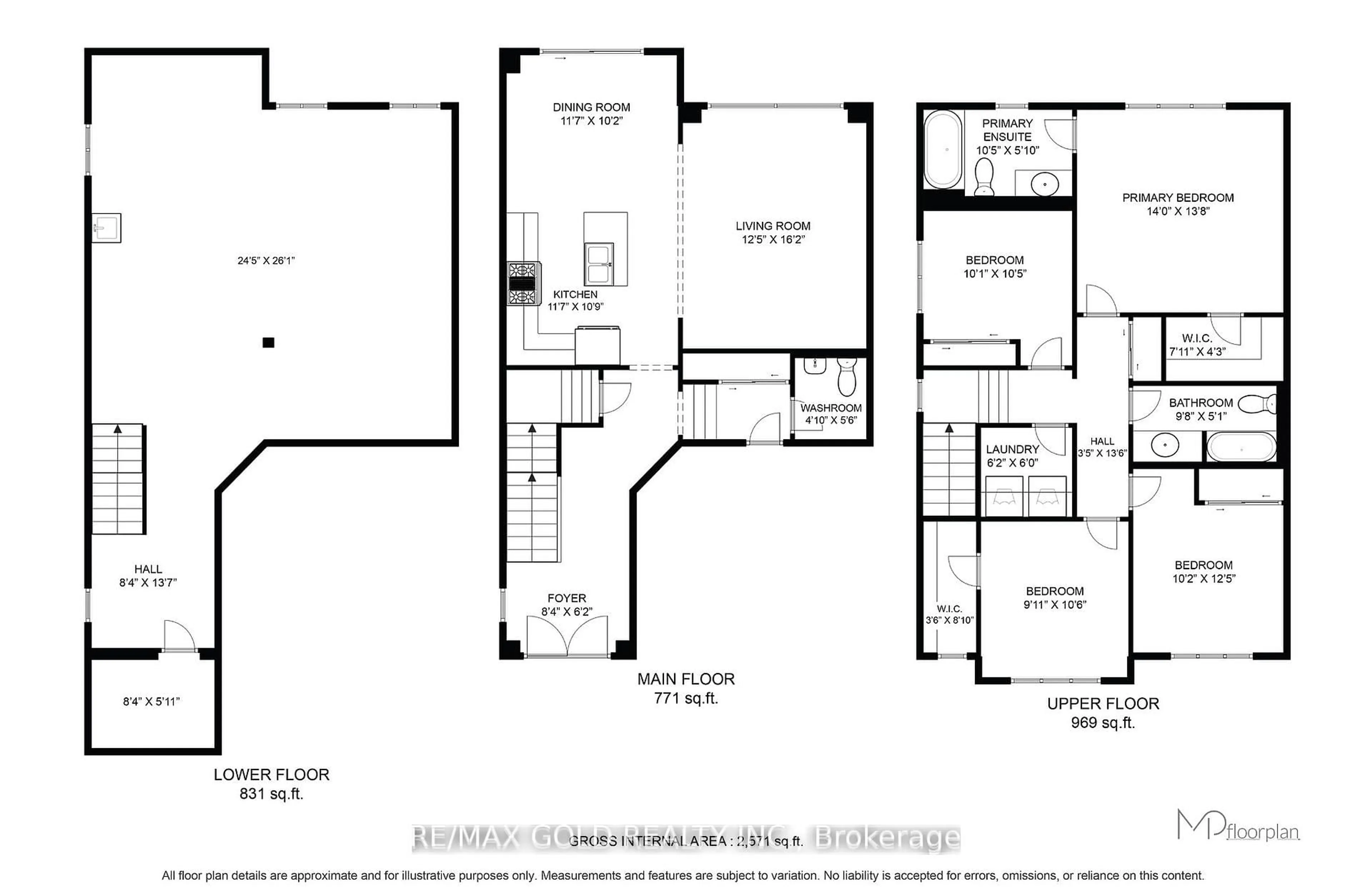Floor plan for 128 Whithorn Cres, Haldimand Ontario N3W 0G4