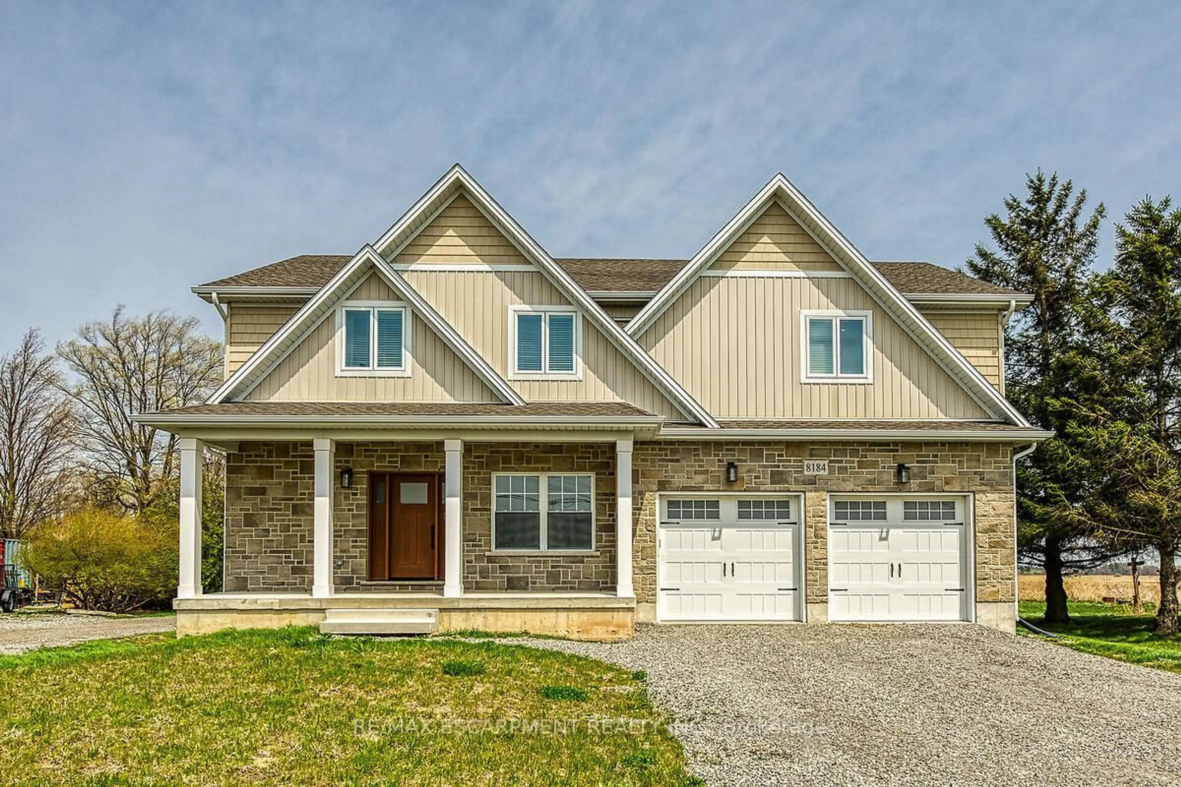 Home with brick exterior material, street for 8184 Airport Rd, Hamilton Ontario L0R 1W0