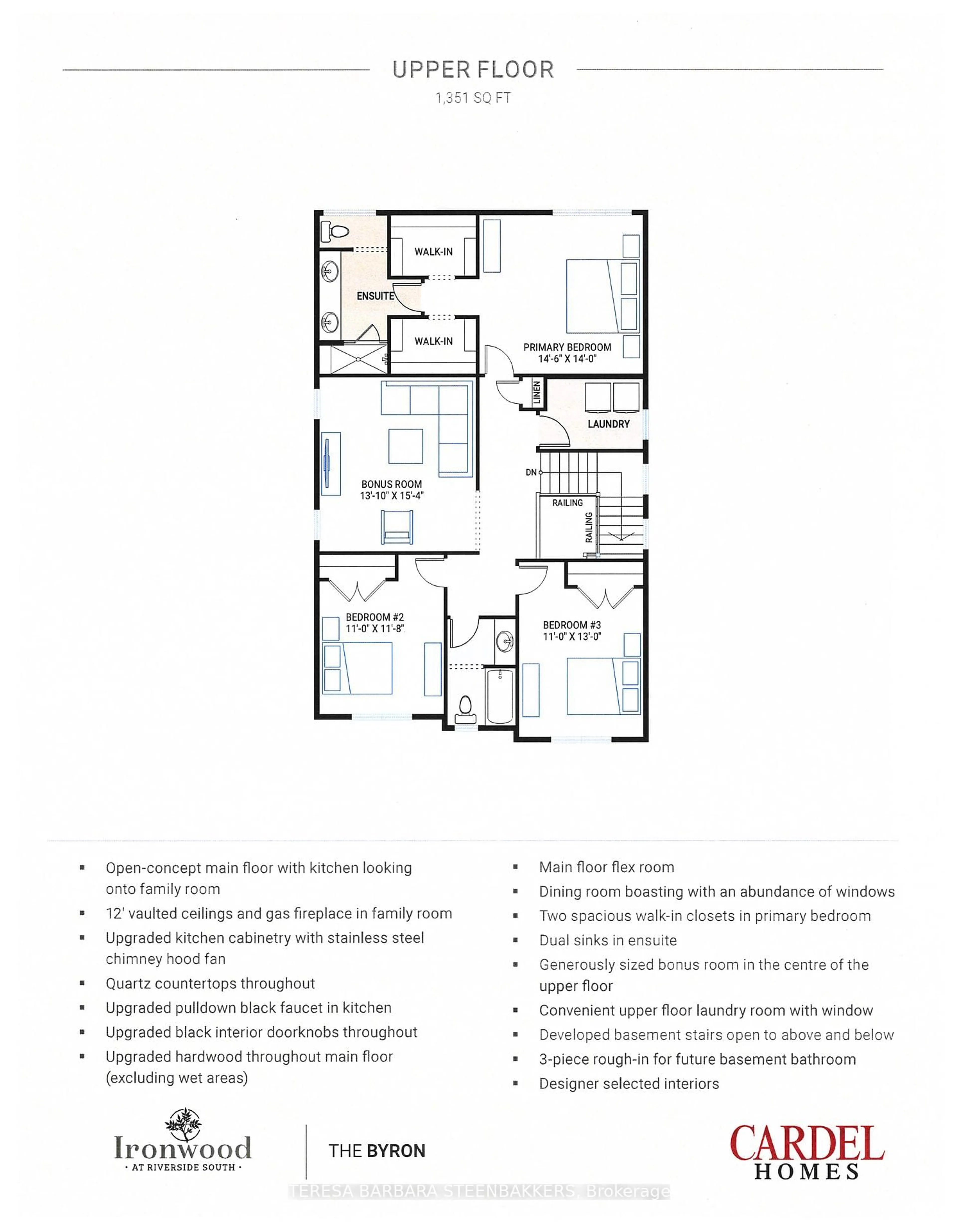 Floor plan for 747 Kenny Gordon Ave, Ottawa Ontario K4M 0X9