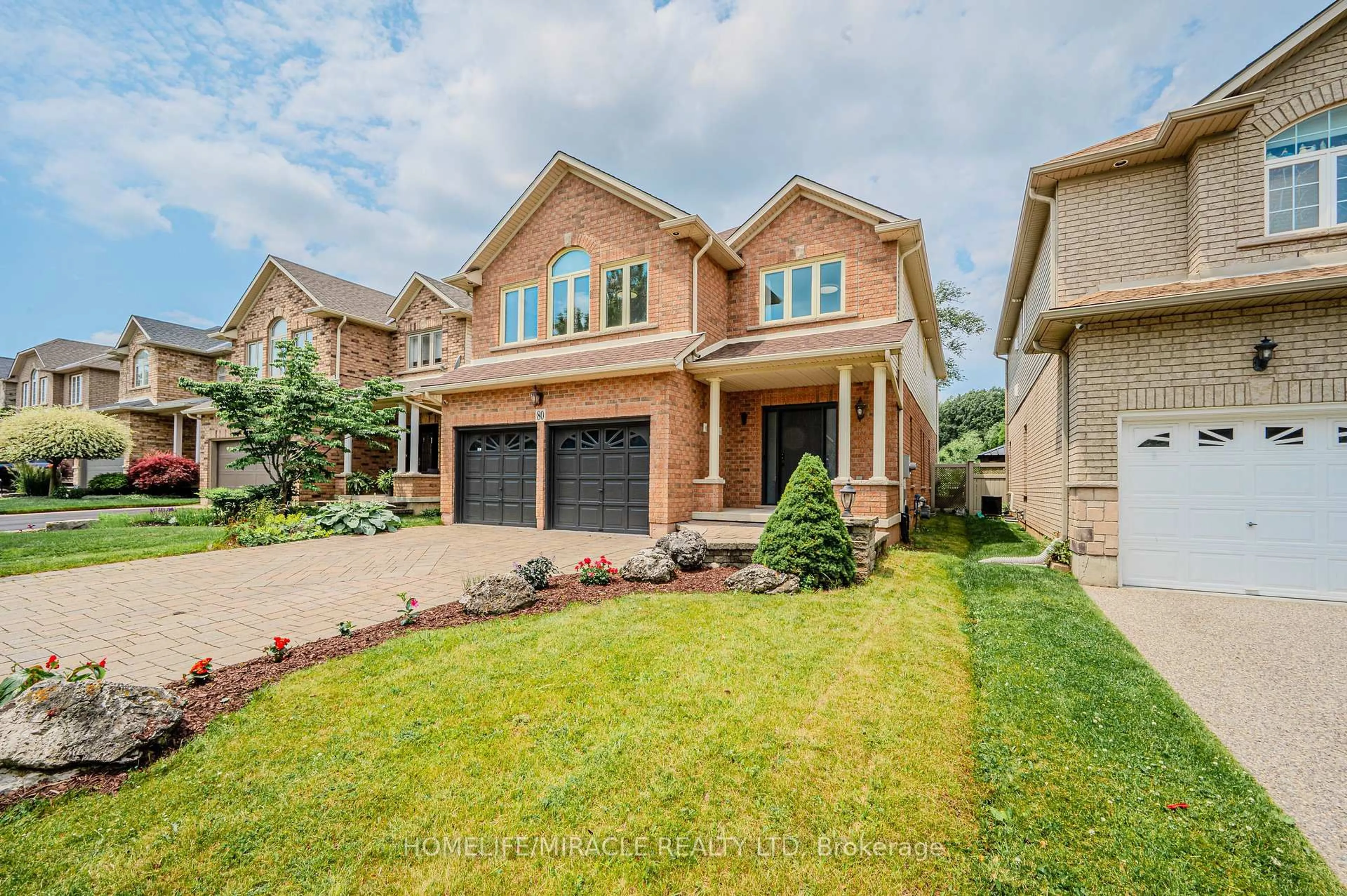 Home with brick exterior material, street for 80 Meadowbank Dr, Hamilton Ontario L9B 2Y1