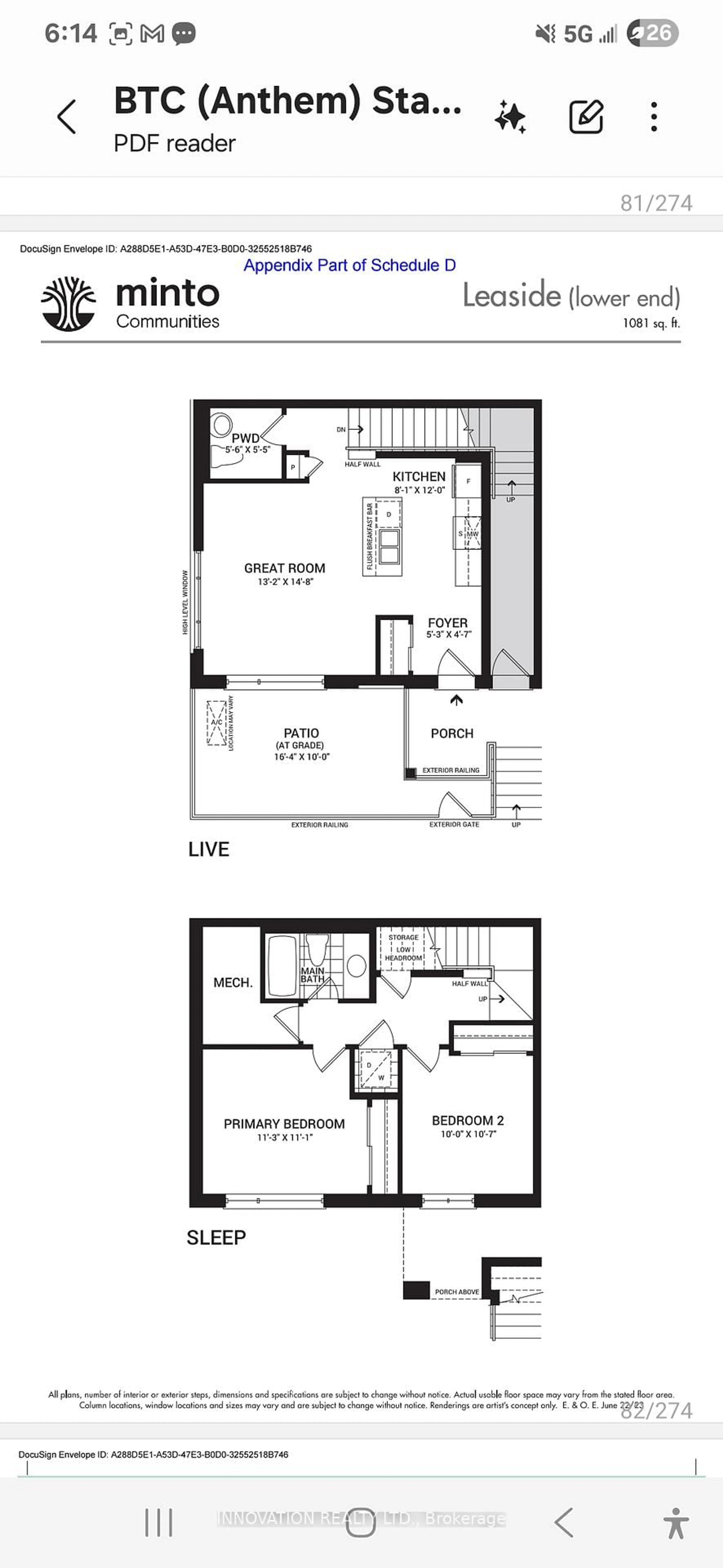 Floor plan for 301 GLENROY GILBERT Dr #32, Ottawa Ontario K2J 5W2