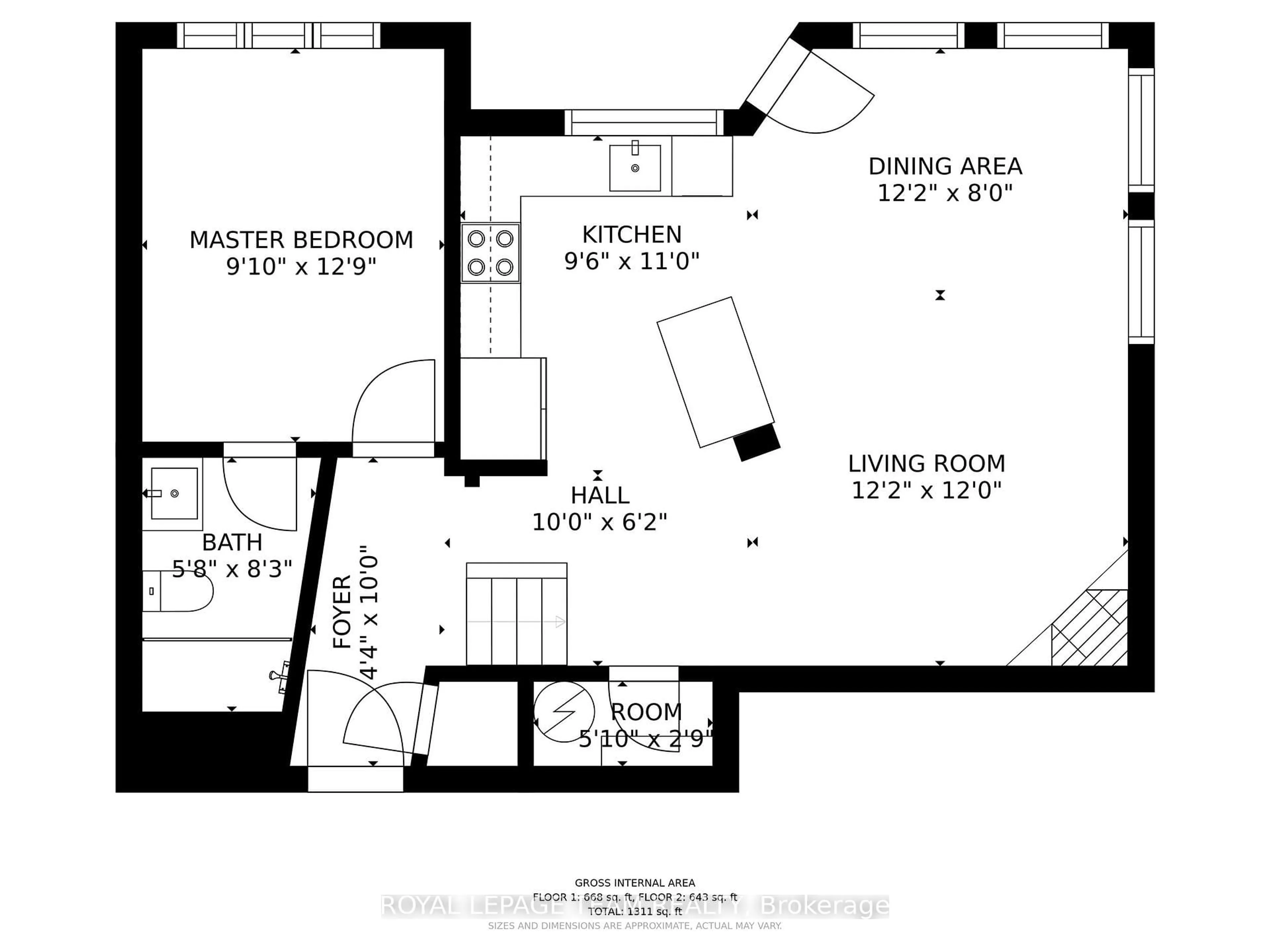 Floor plan for 29 Main St #306, Ottawa Ontario K1S 1B1