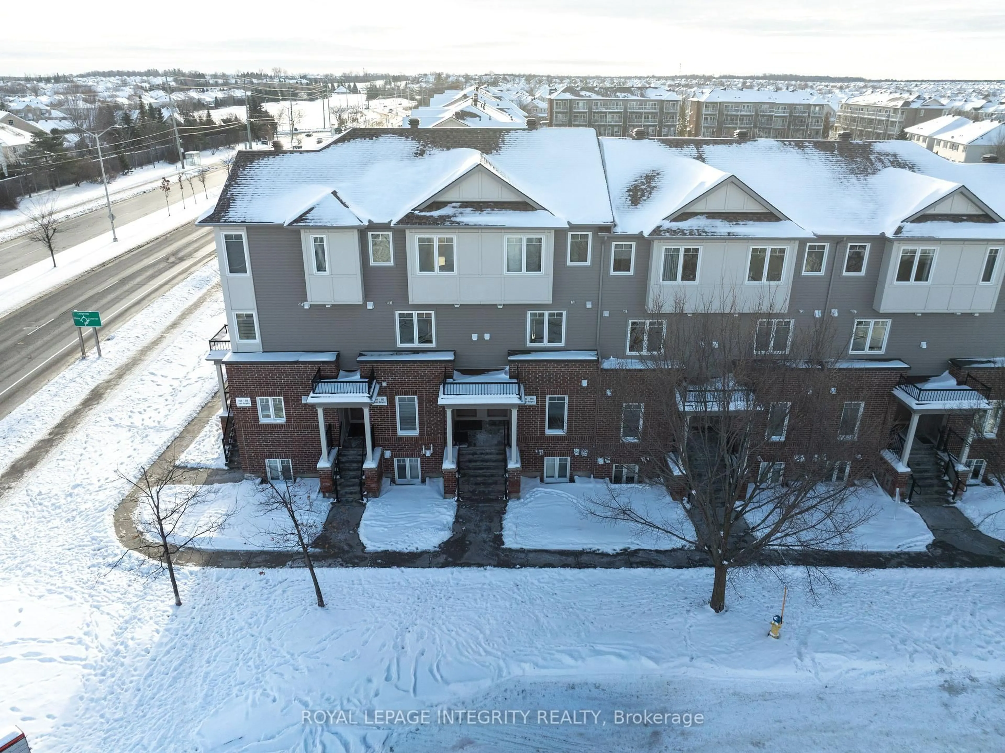 A pic from outside/outdoor area/front of a property/back of a property/a pic from drone, city buildings view from balcony for 256 Espin Hts, Ottawa Ontario K2J 0Y8