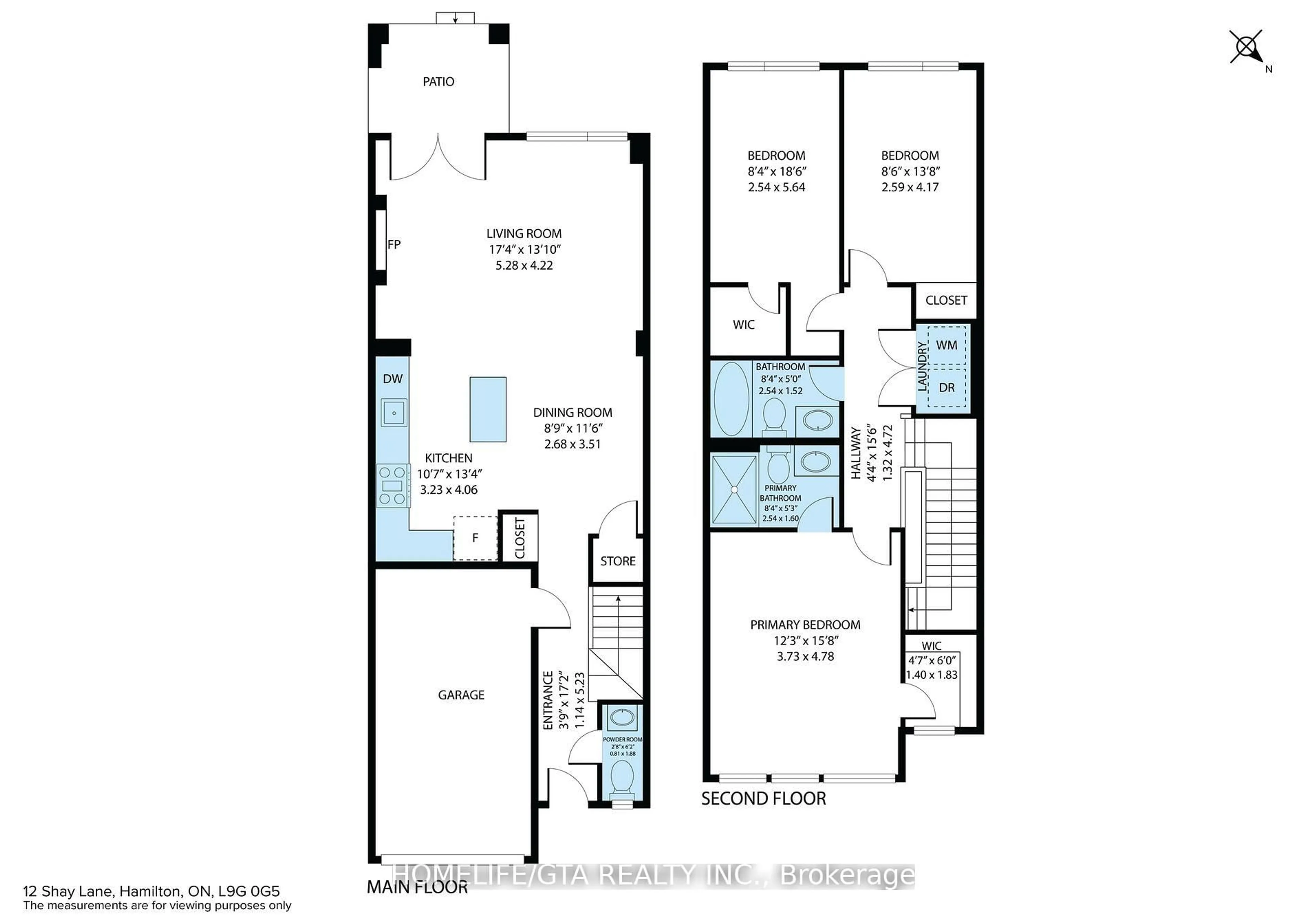 Floor plan for 12 Shay Lane, Hamilton Ontario L9G 0G5