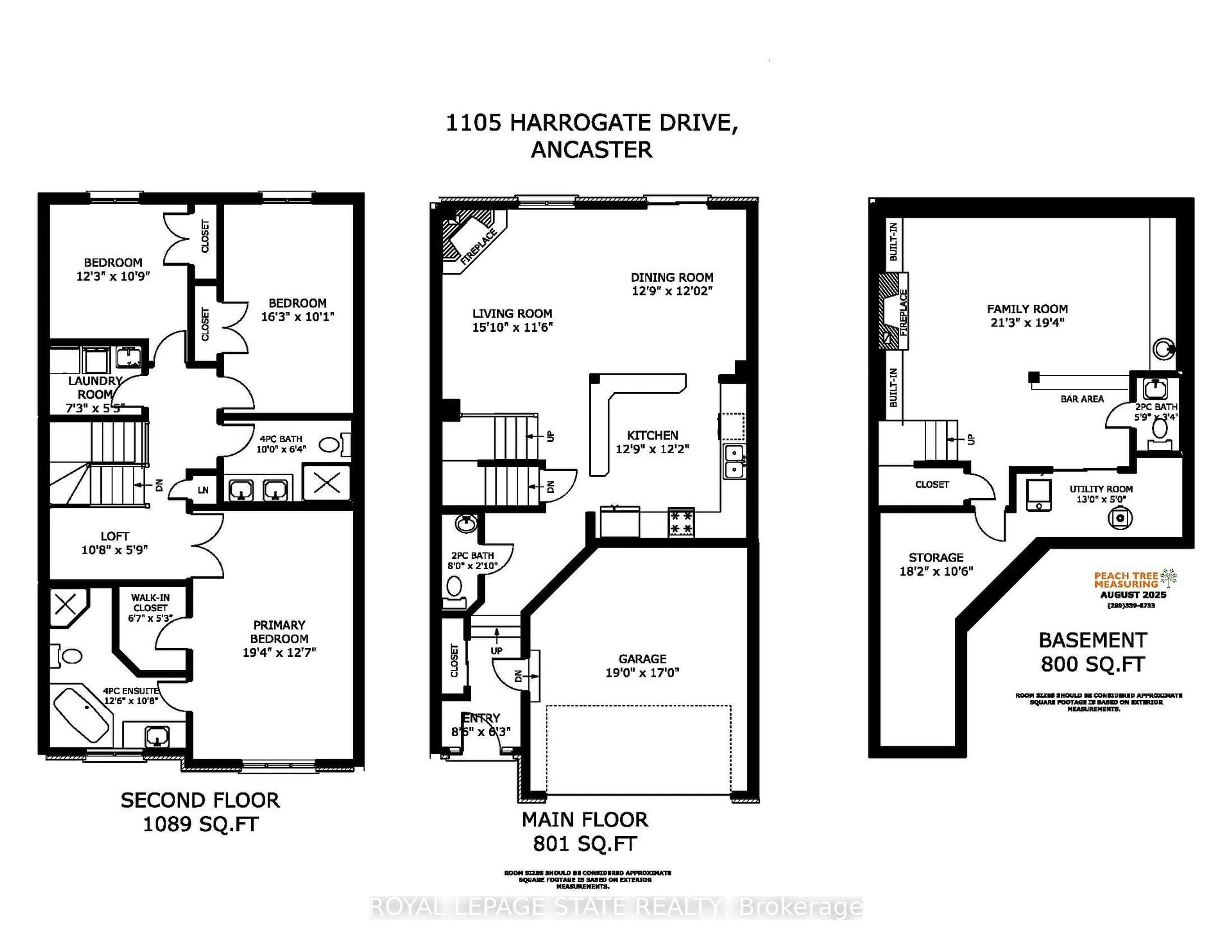 Floor plan for 1105 Harrogate Dr, Hamilton Ontario L9K 1N1