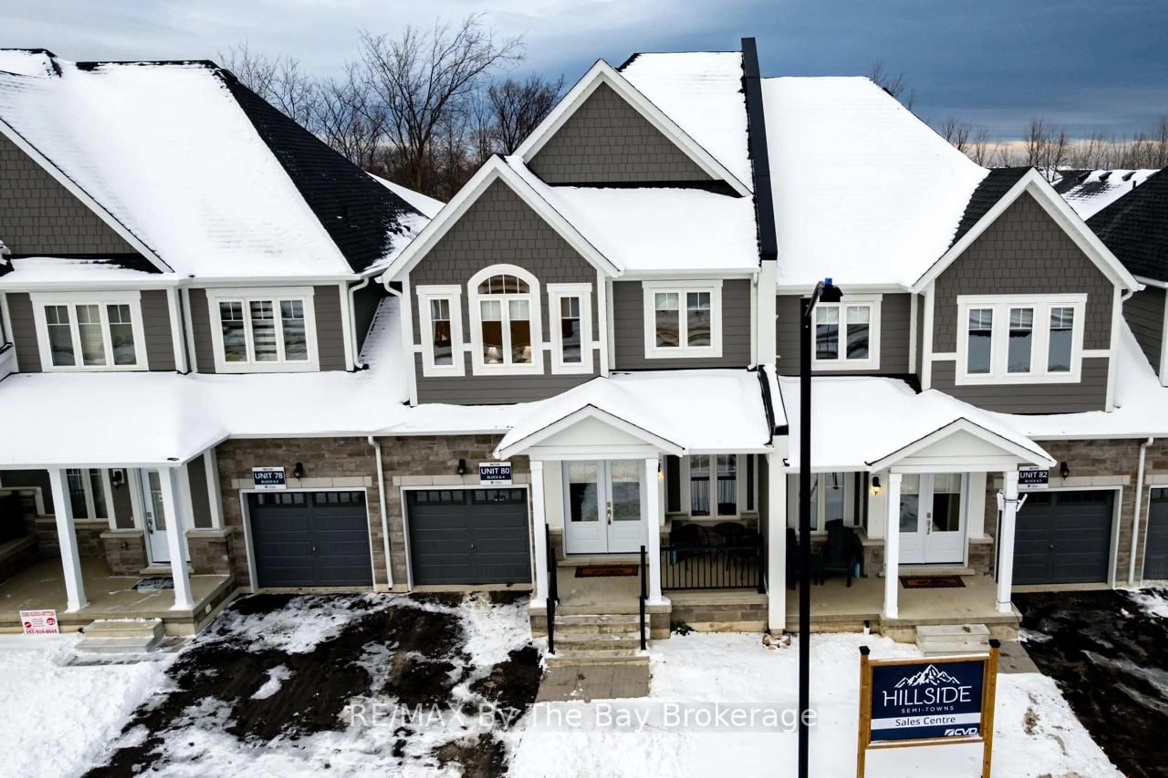 A pic from outside/outdoor area/front of a property/back of a property/a pic from drone, street for 190 Crosswinds Blvd #80, Blue Mountains Ontario L9Y 5S9