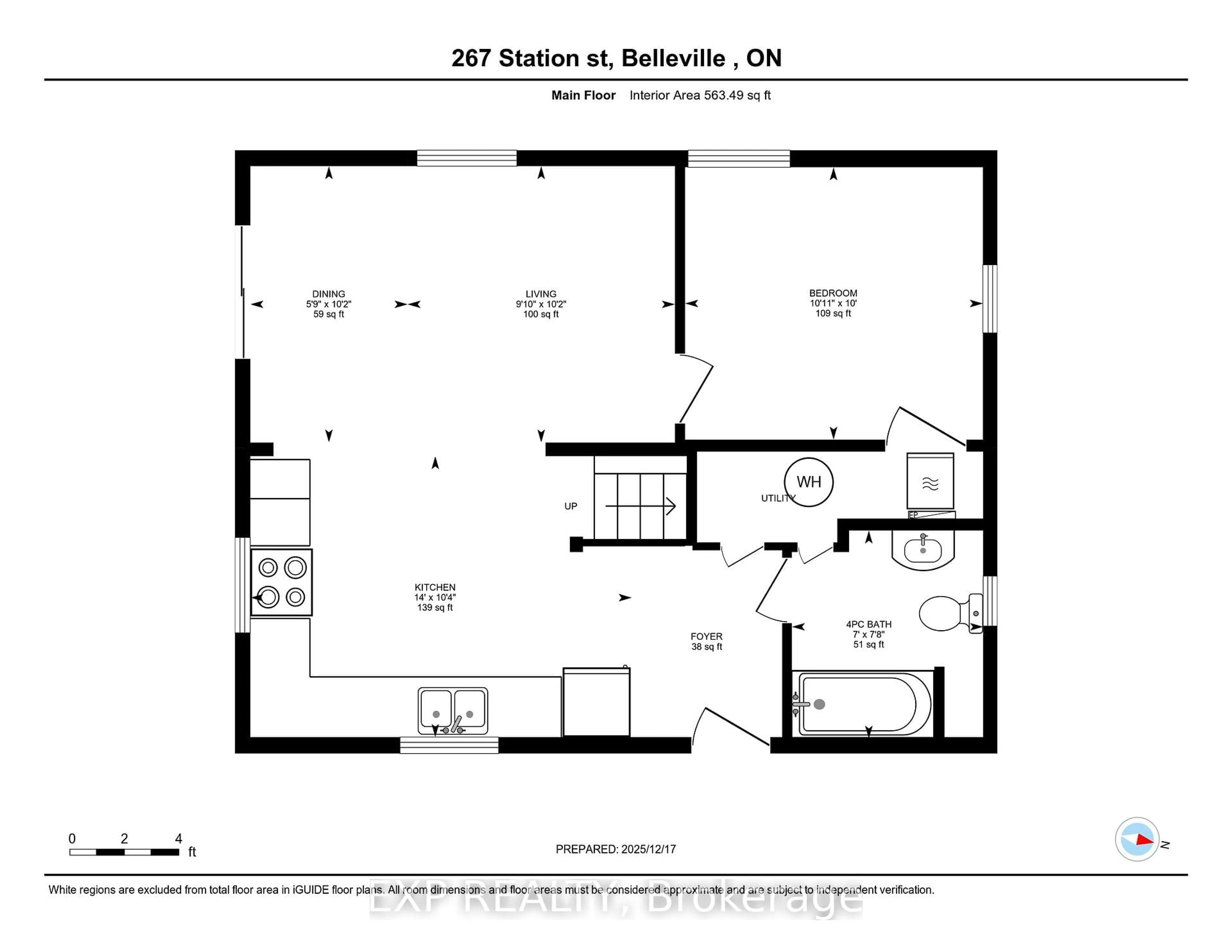 Floor plan for 267 STATION St, Belleville Ontario K8N 2T9