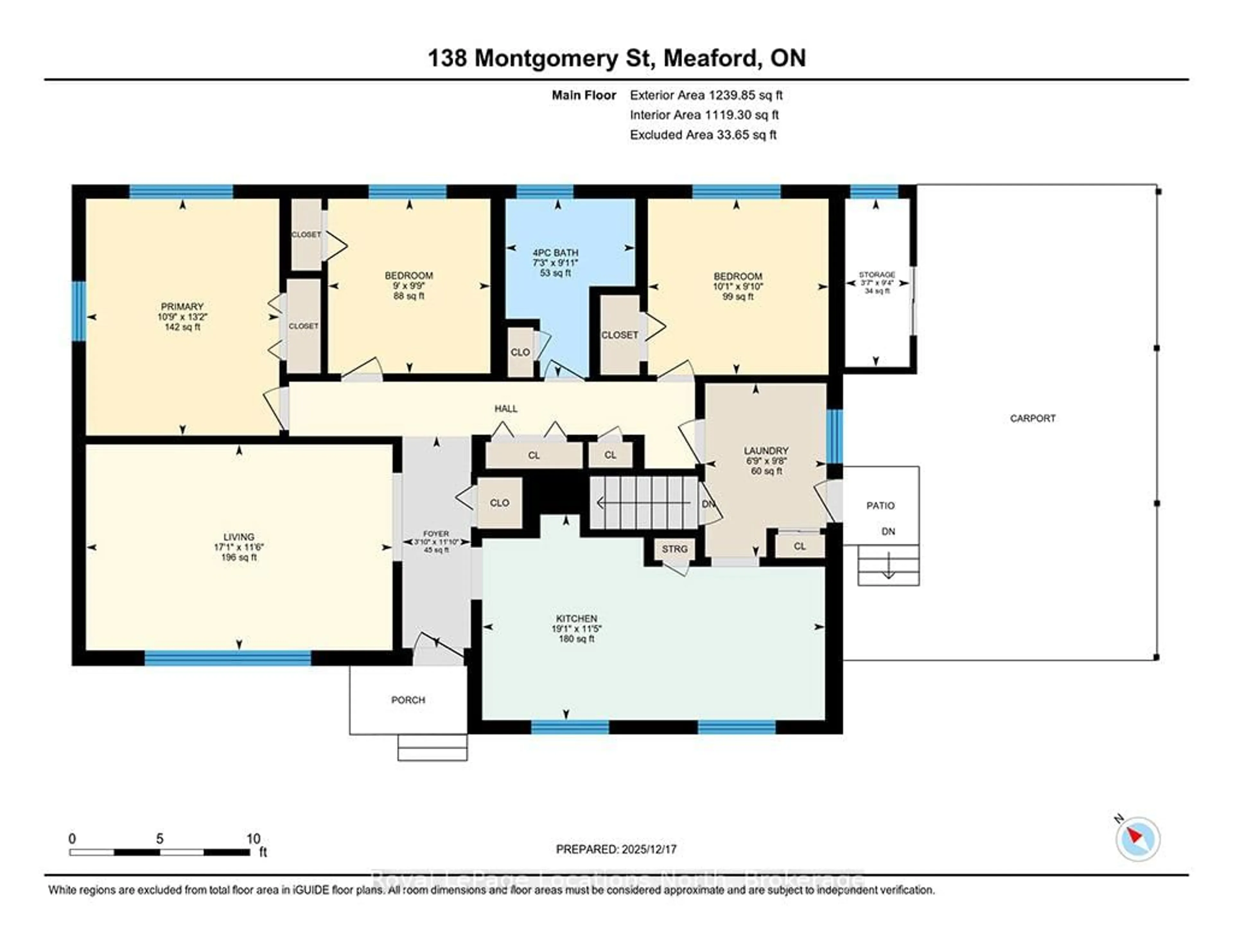 Floor plan for 138 Montgomery St, Meaford Ontario N4L 1C4