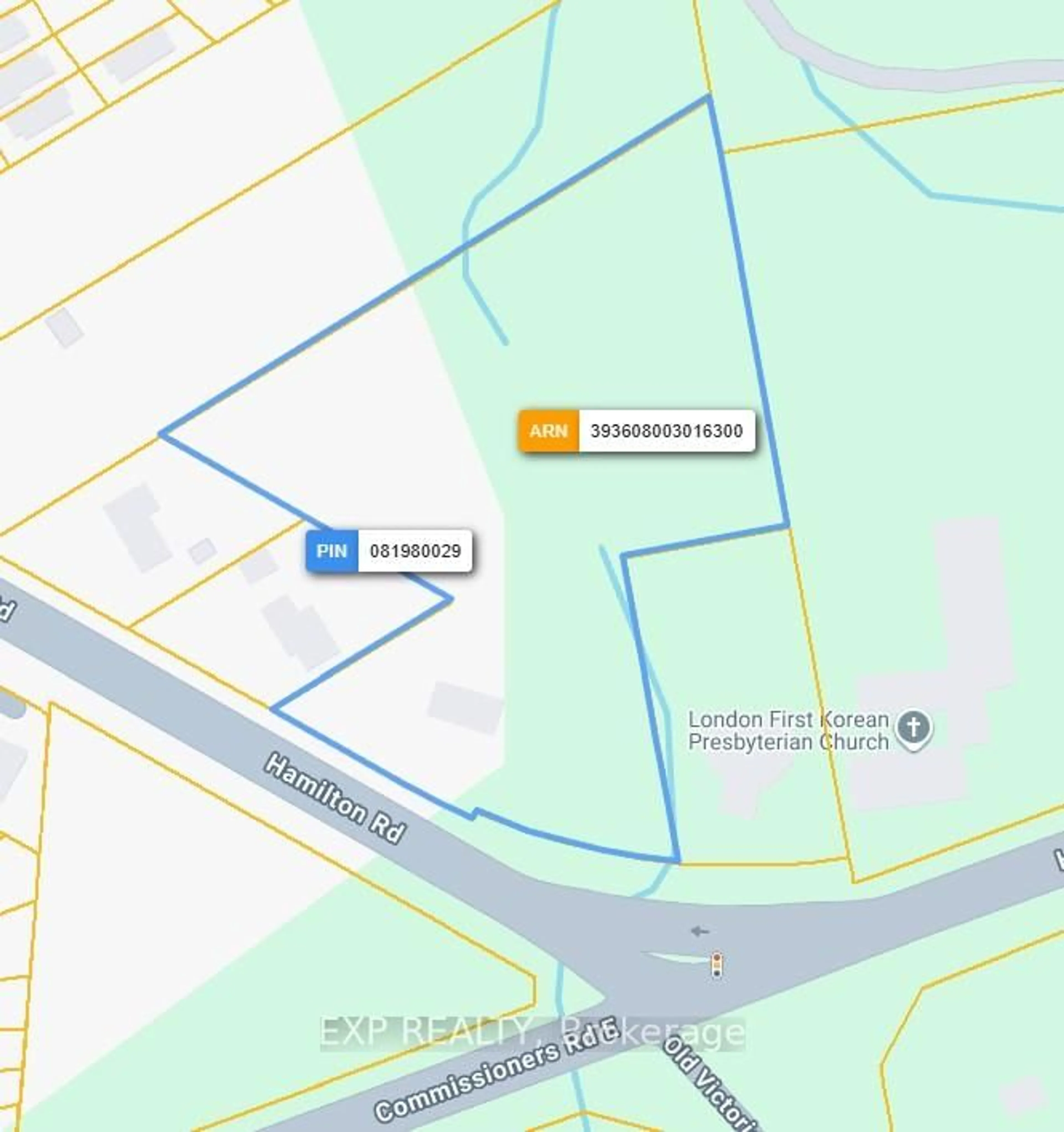 Picture of a map for 1814 Hamilton Rd, London South Ontario N6M 1G4