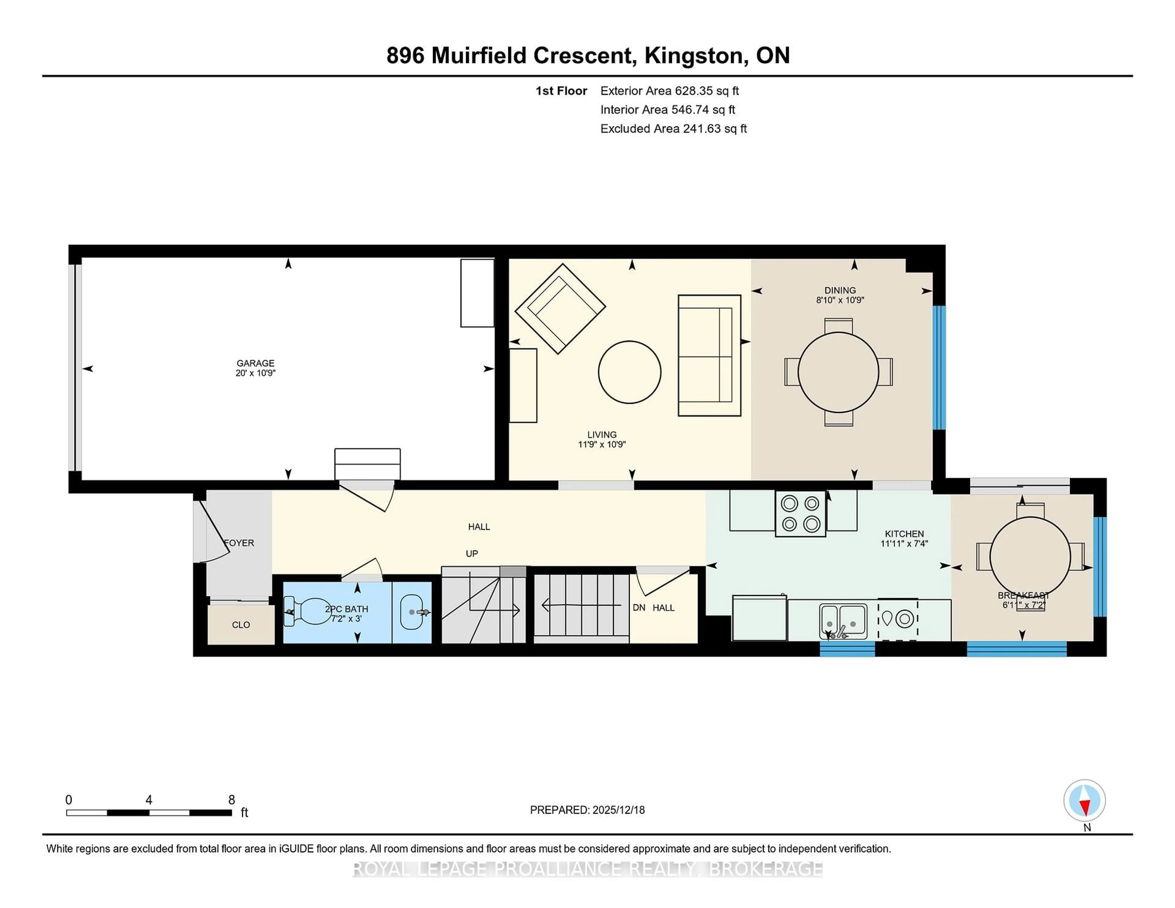 Floor plan for 896 Muirfield Cres, Kingston Ontario K7M 8E4