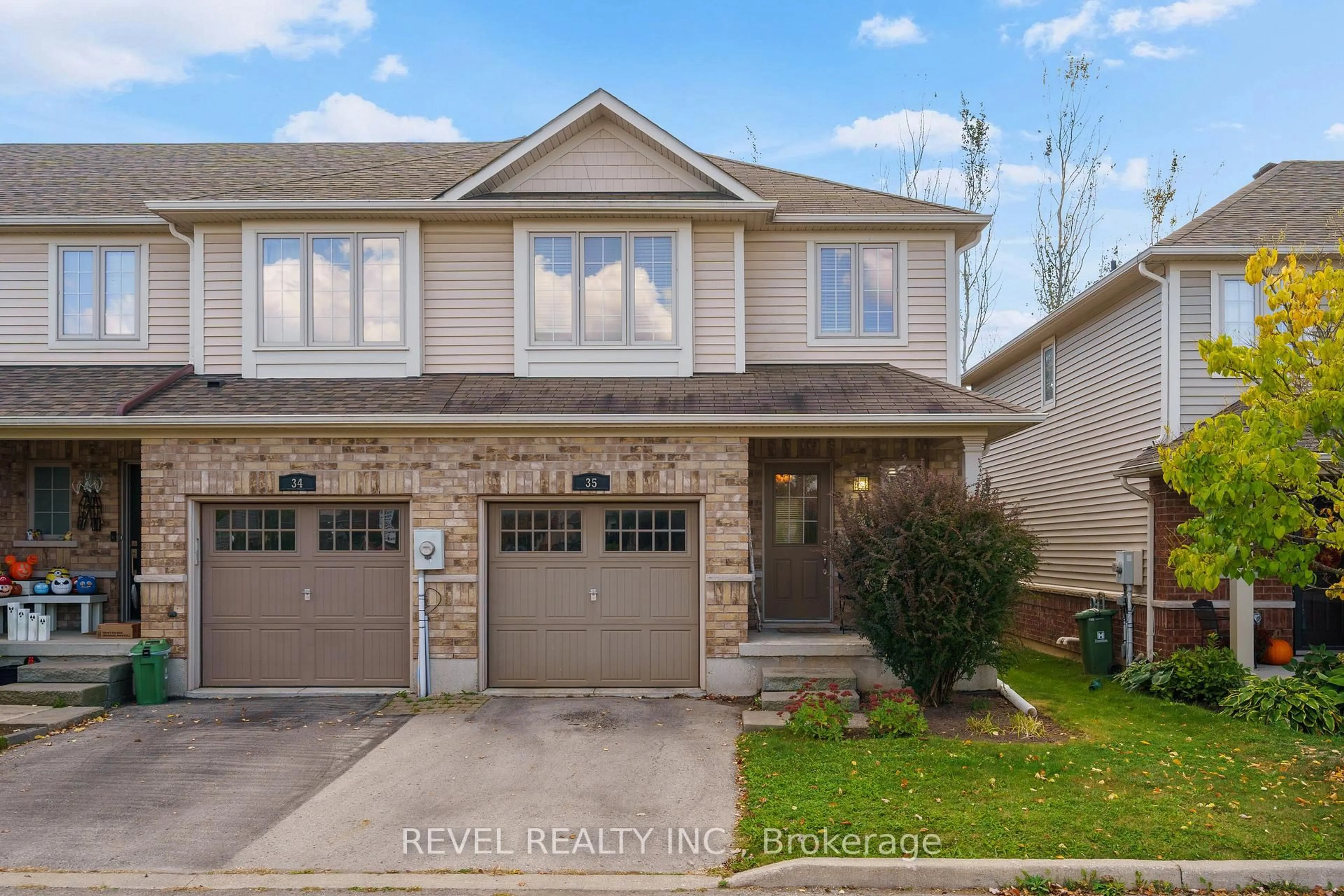 Home with brick exterior material, street for 222 Fall Fair Way #35, Hamilton Ontario L0R 1C0