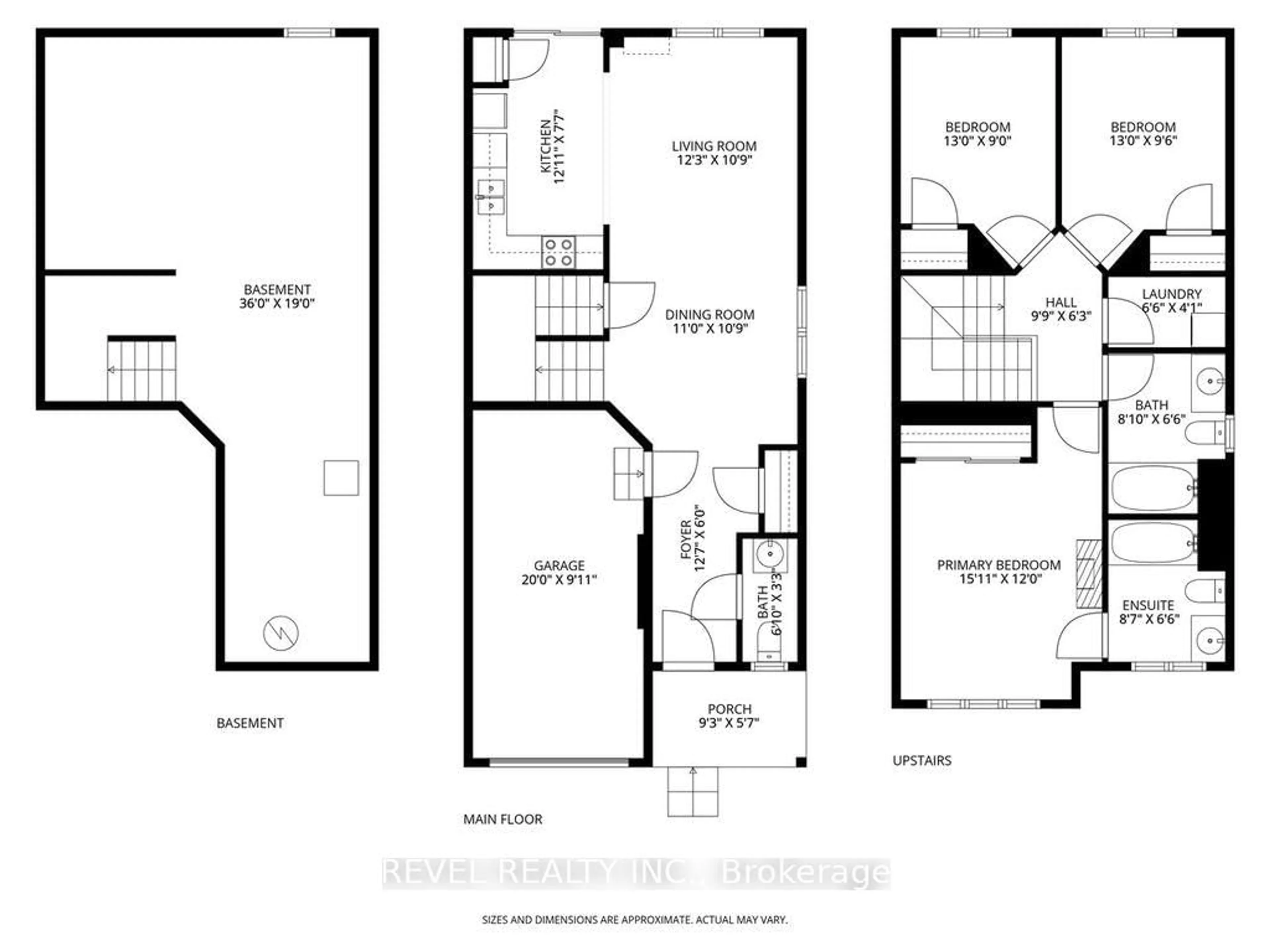 Floor plan for 222 Fall Fair Way #35, Hamilton Ontario L0R 1C0