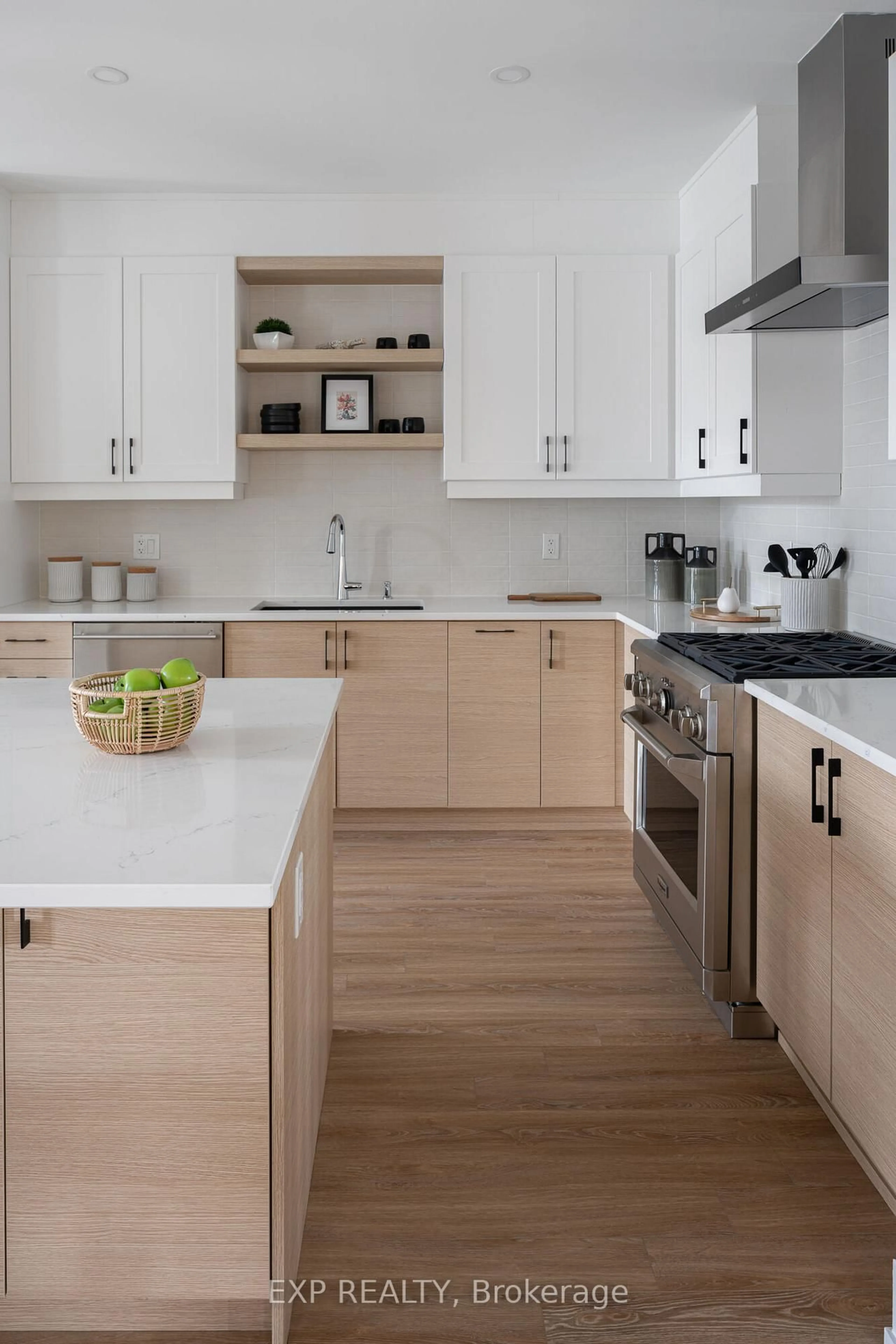 Contemporary kitchen, wood/laminate floor for 2500 Half Moon Bay Rd, Ottawa Ontario K2J 6K6