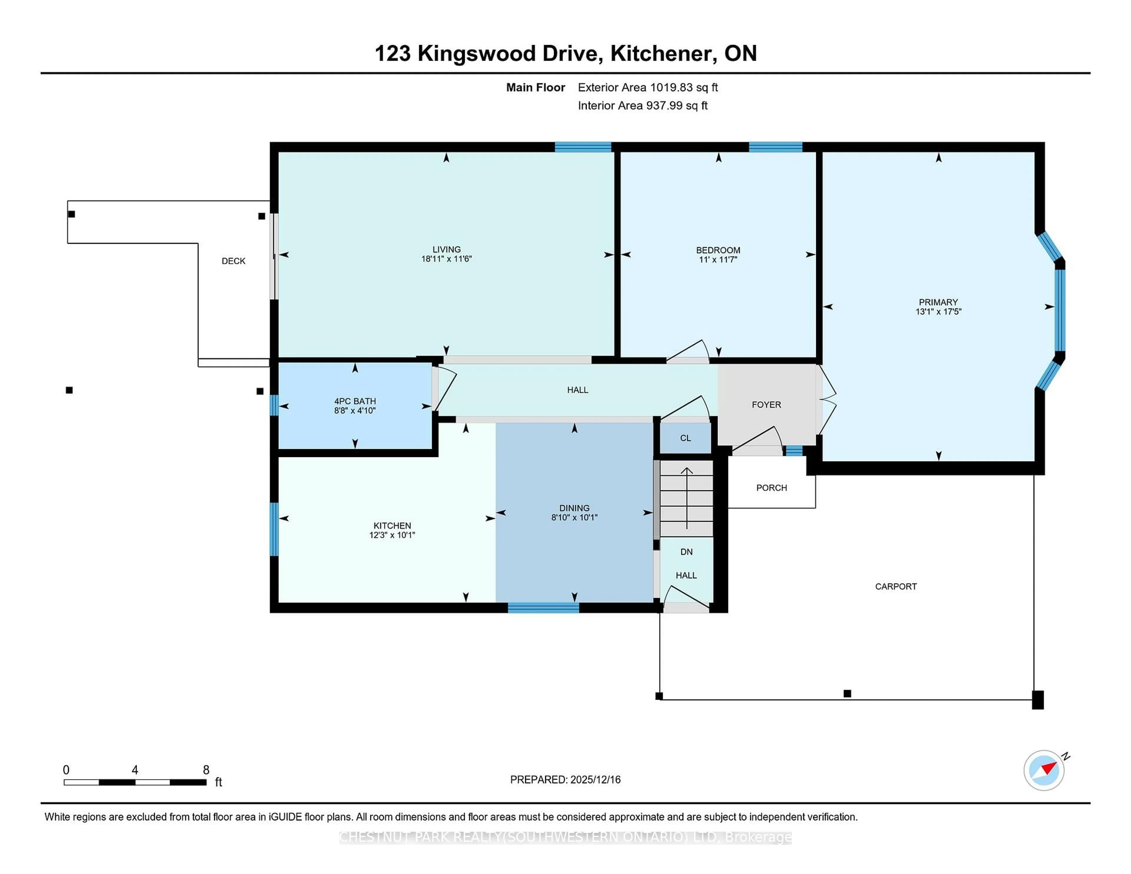 Floor plan for 123 Kingswood Dr, Kitchener Ontario N2E 1B2