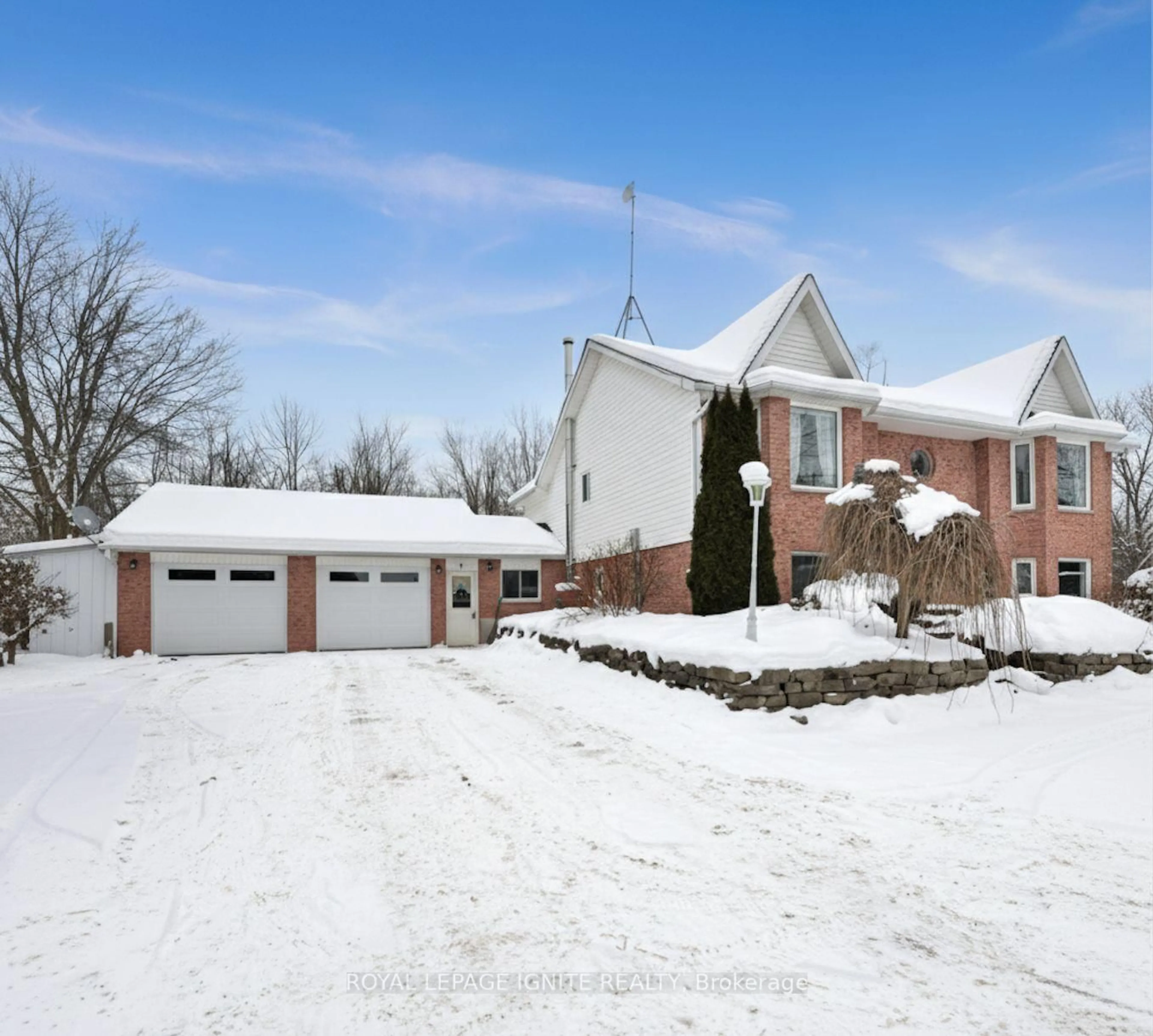 Home with brick exterior material, street for 3 Carlow Line, Asphodel-Norwood Ontario K0L 2B0