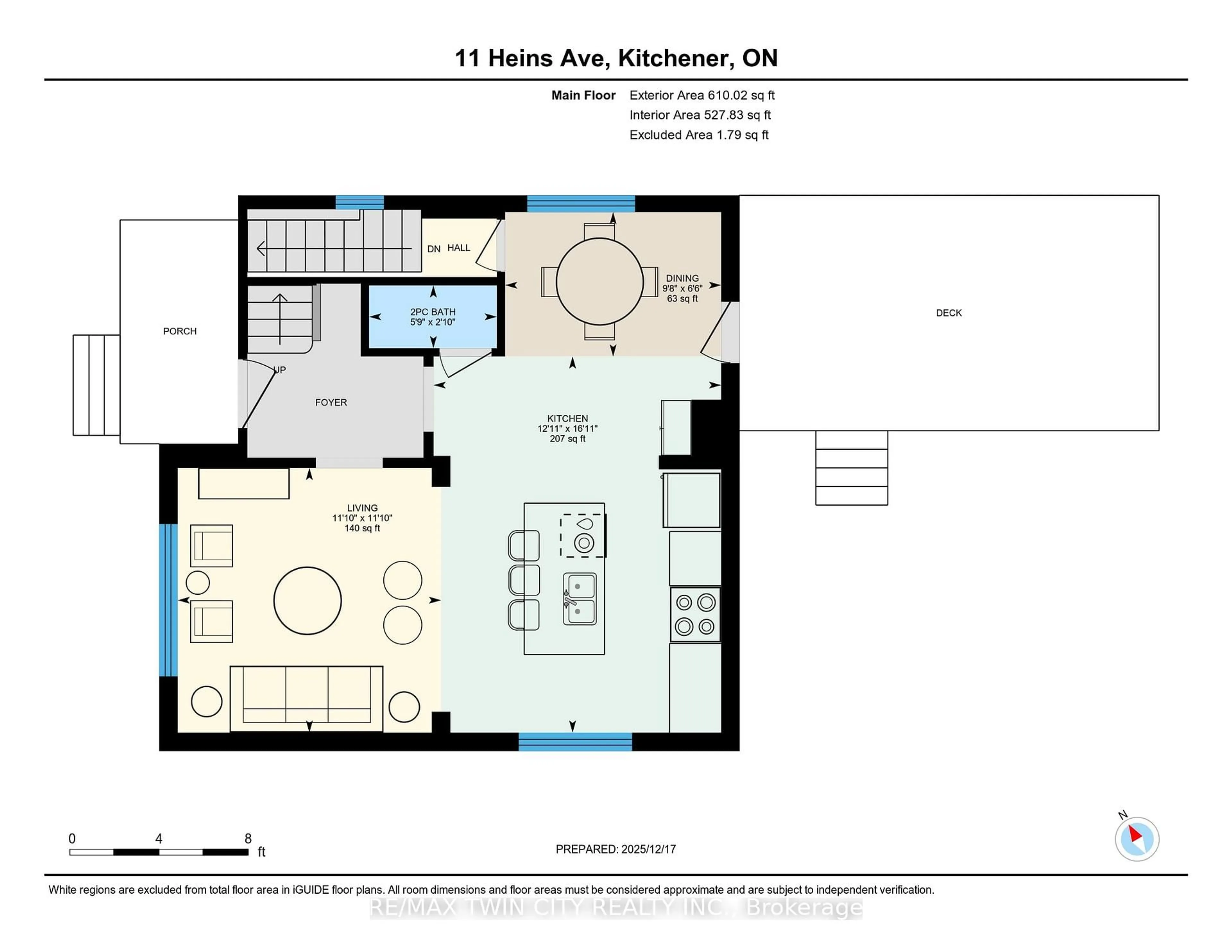 Floor plan for 11 Heins Ave, Kitchener Ontario N2G 1Z7