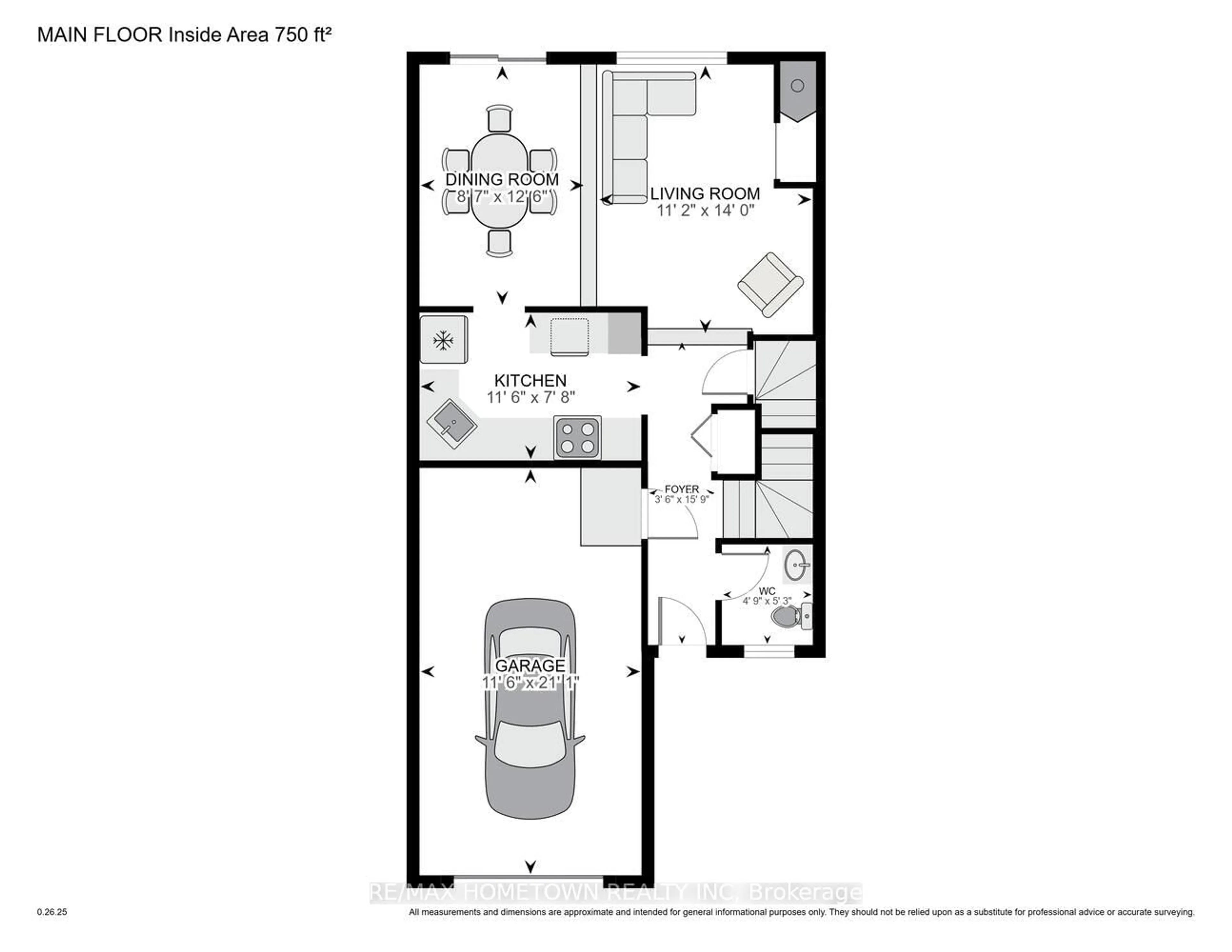 Floor plan for 27 Aldershot Ave #9, Brockville Ontario K6V 2P7