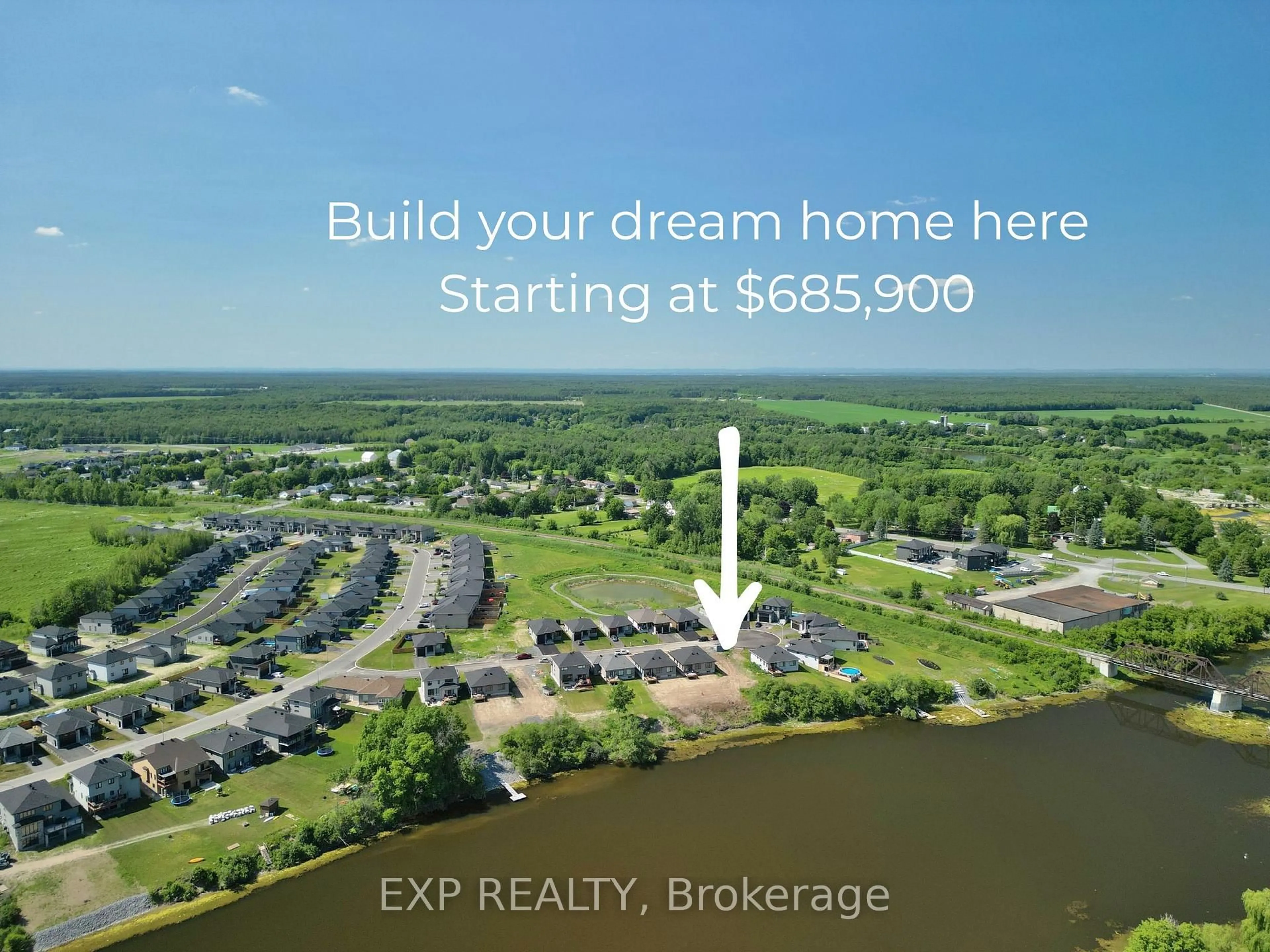 A pic from outside/outdoor area/front of a property/back of a property/a pic from drone, water/lake/river/ocean view for 532 BARRAGE St, Casselman Ontario K0A 1M0