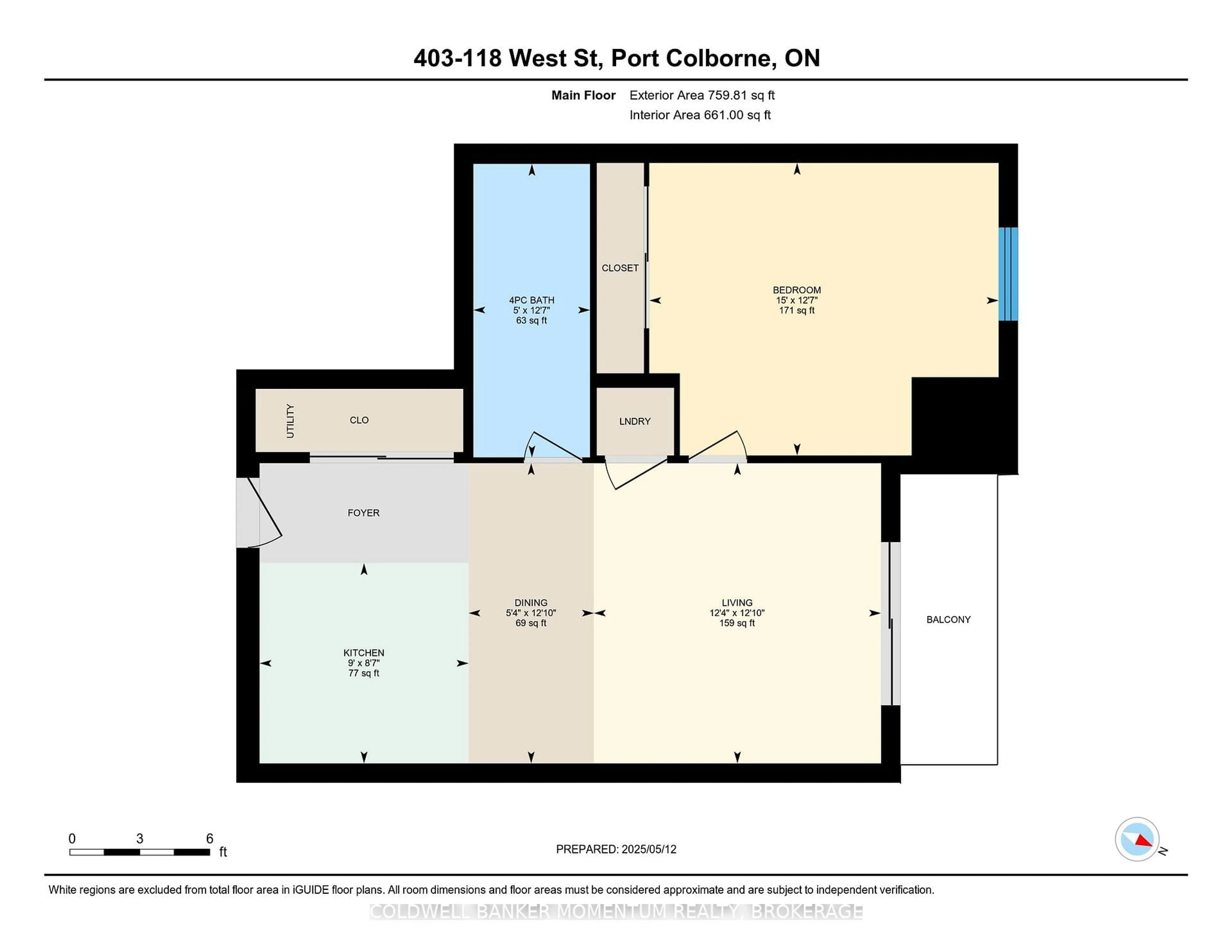 Floor plan for 118 West St #403, Port Colborne Ontario L3K 0B9