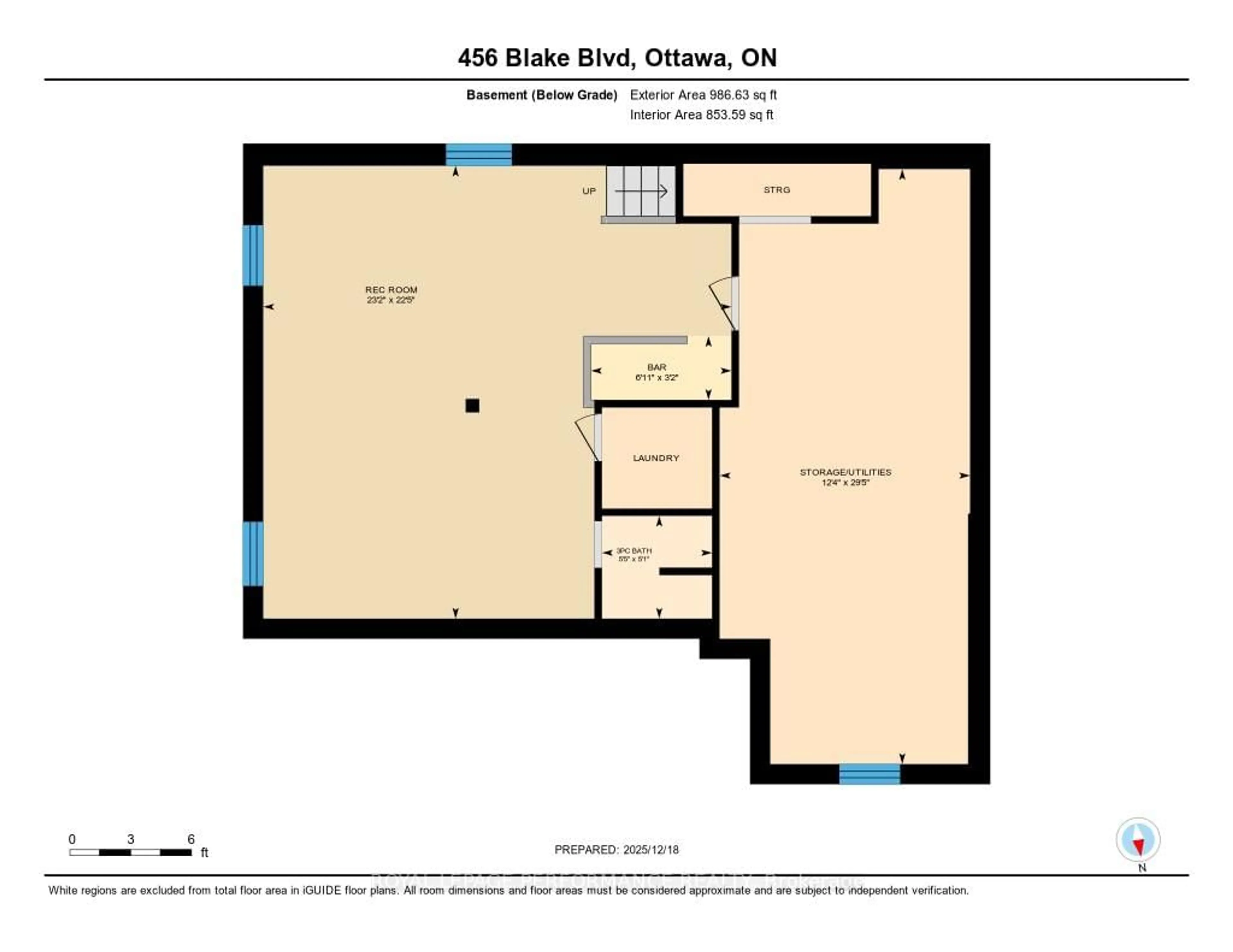 Floor plan for 456 Blake Blvd, Ottawa Ontario K1K 1B1