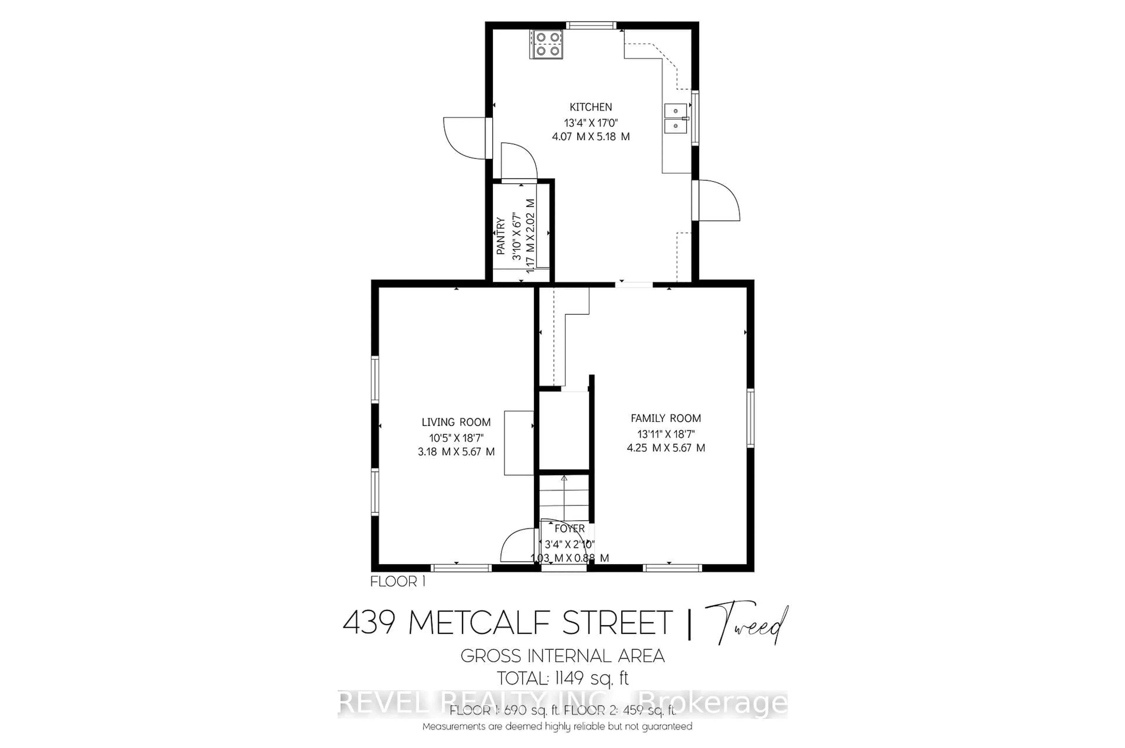Floor plan for 439 Metcalf St, Tweed Ontario K0K 3J0