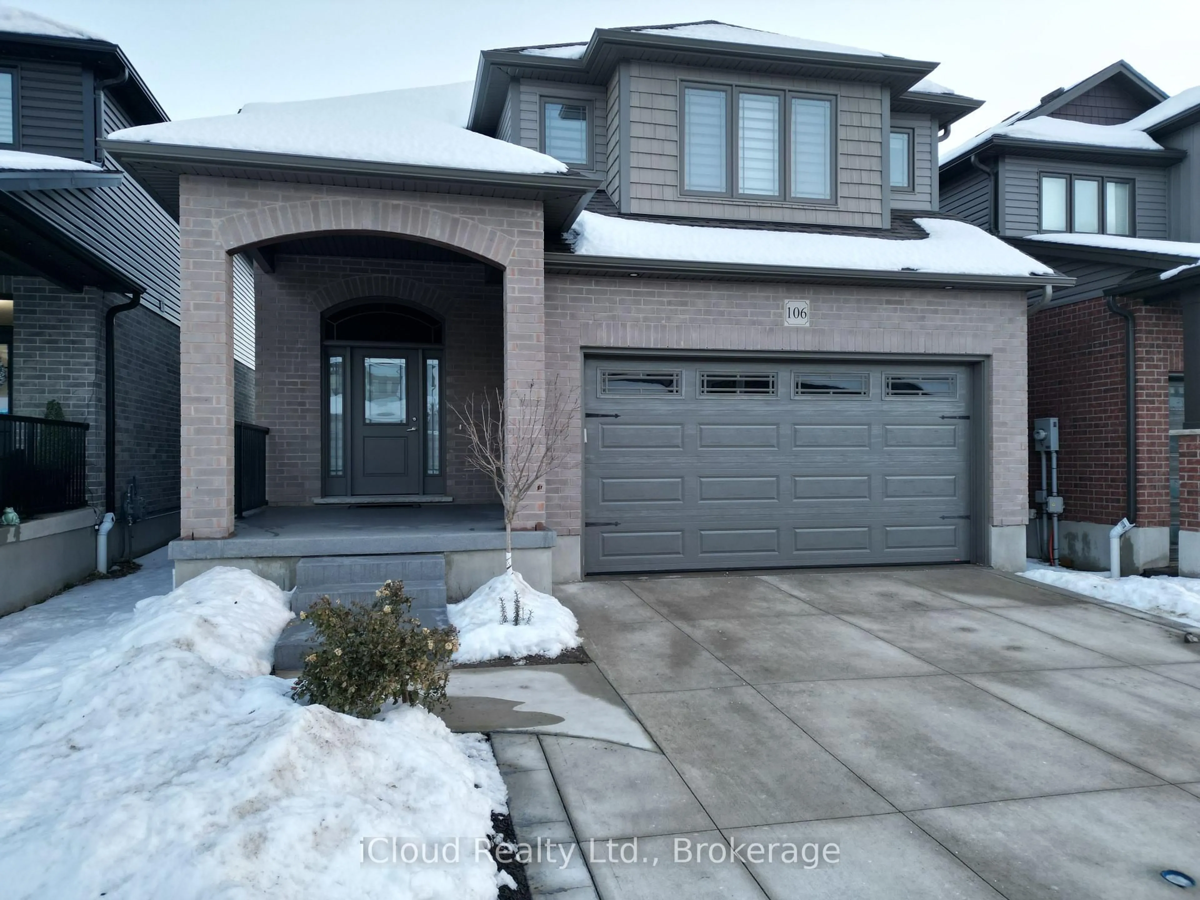 Home with brick exterior material, street for 106 Queensgate Cres, Woolwich Ontario N0B 1M0