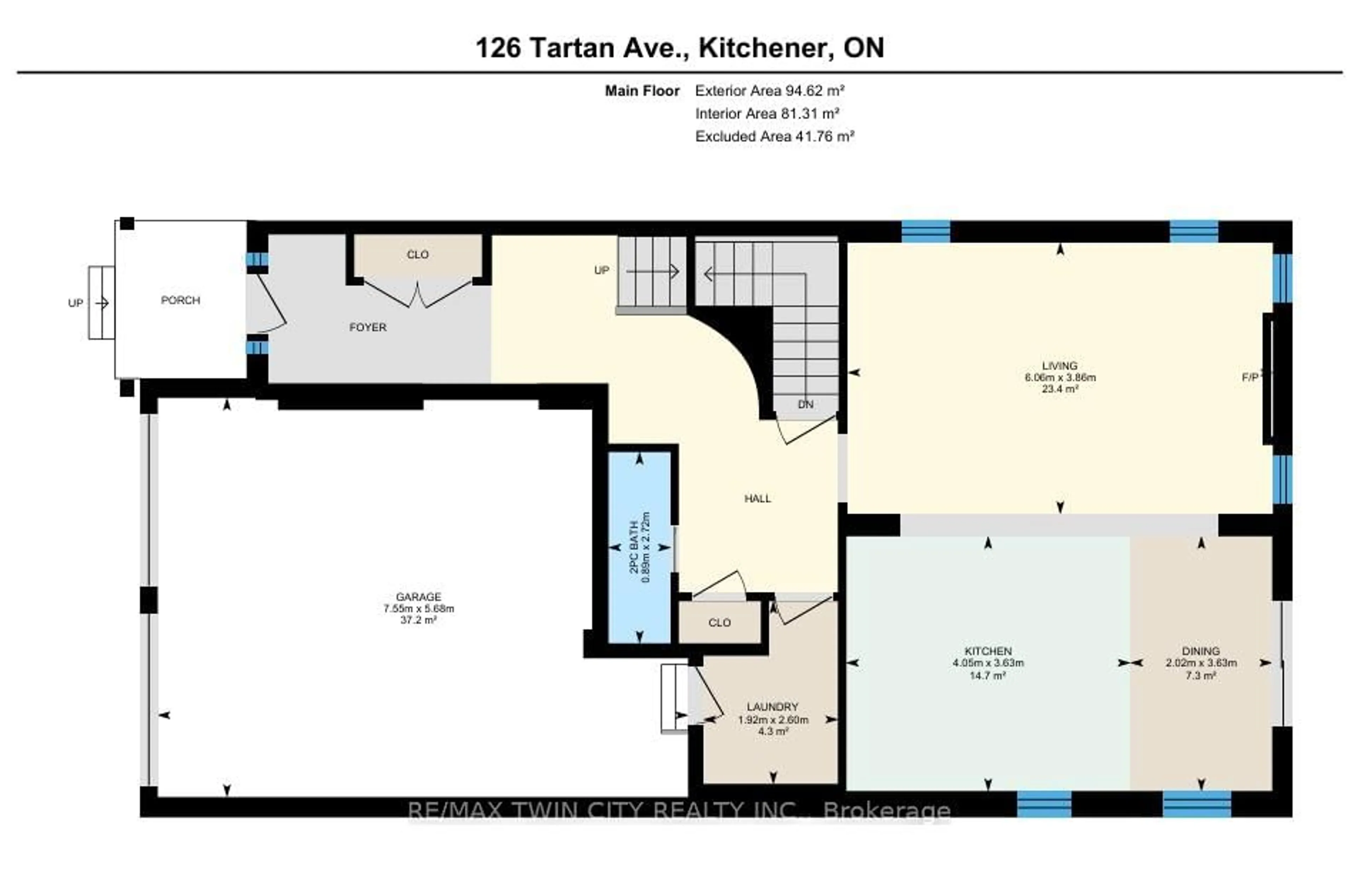 Floor plan for 126 Tartan Ave, Kitchener Ontario N2R 0N4
