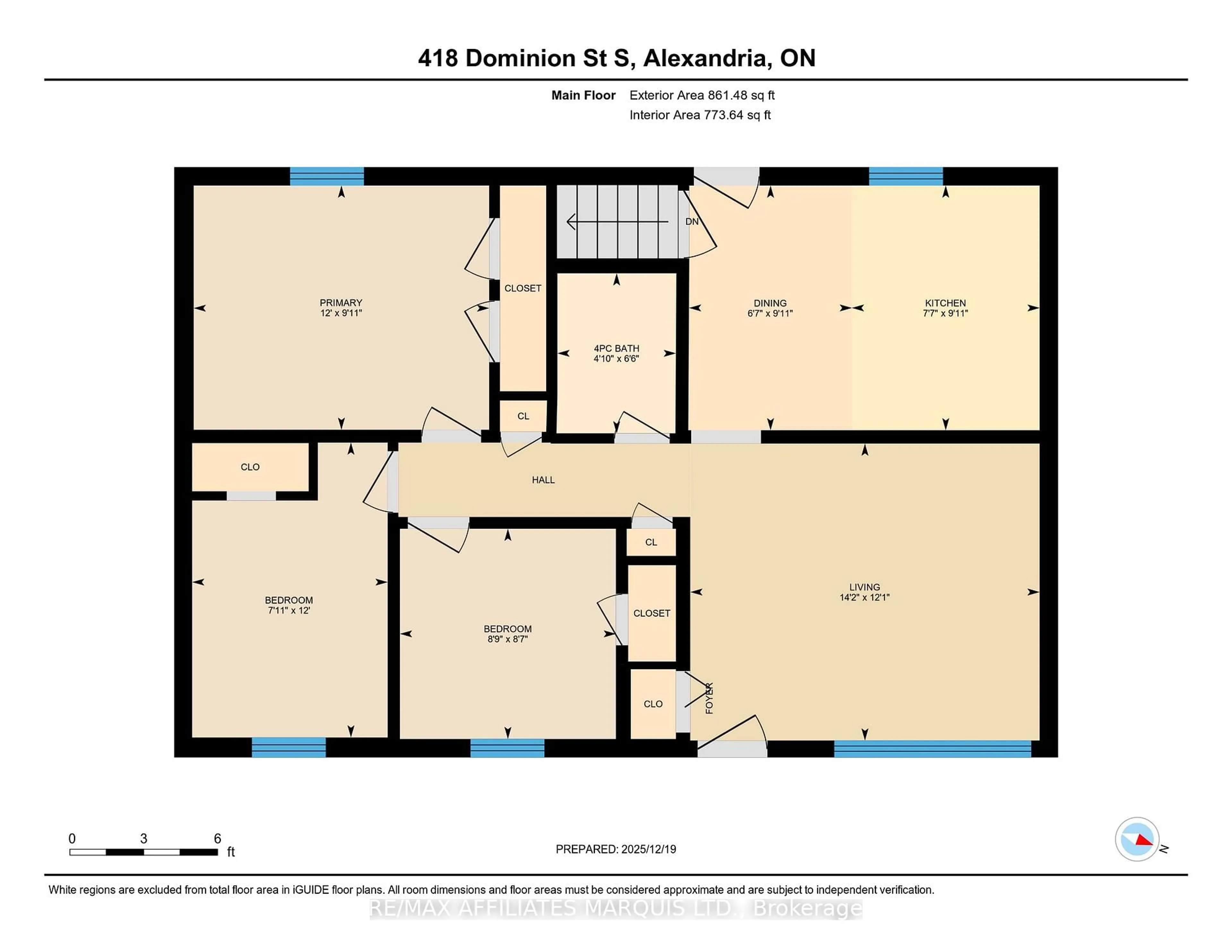 Floor plan for 418 Dominion St, North Glengarry Ontario K0C 1A0