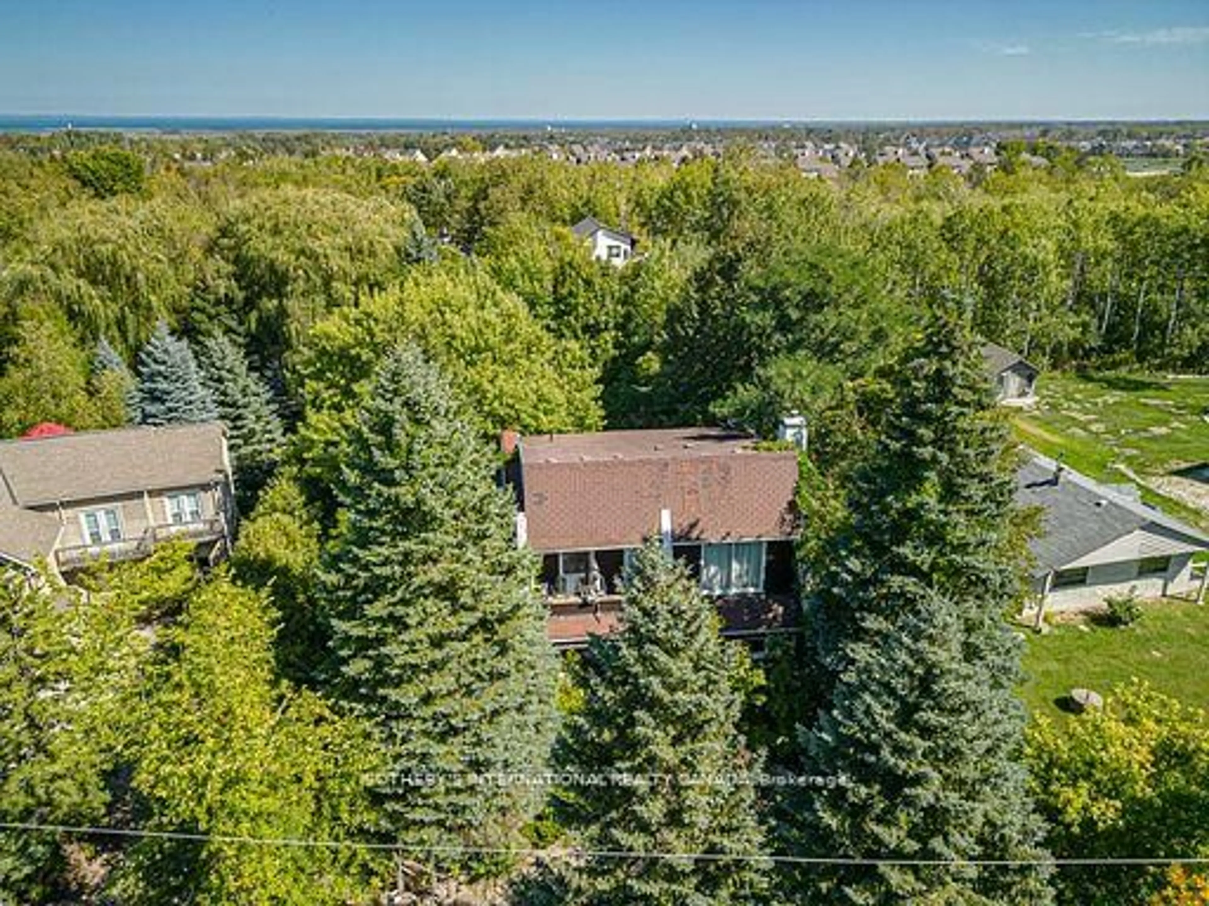 A pic from outside/outdoor area/front of a property/back of a property/a pic from drone, forest/trees view for 119 Lucille Wheeler Cres, Blue Mountains Ontario L9Y 0P7