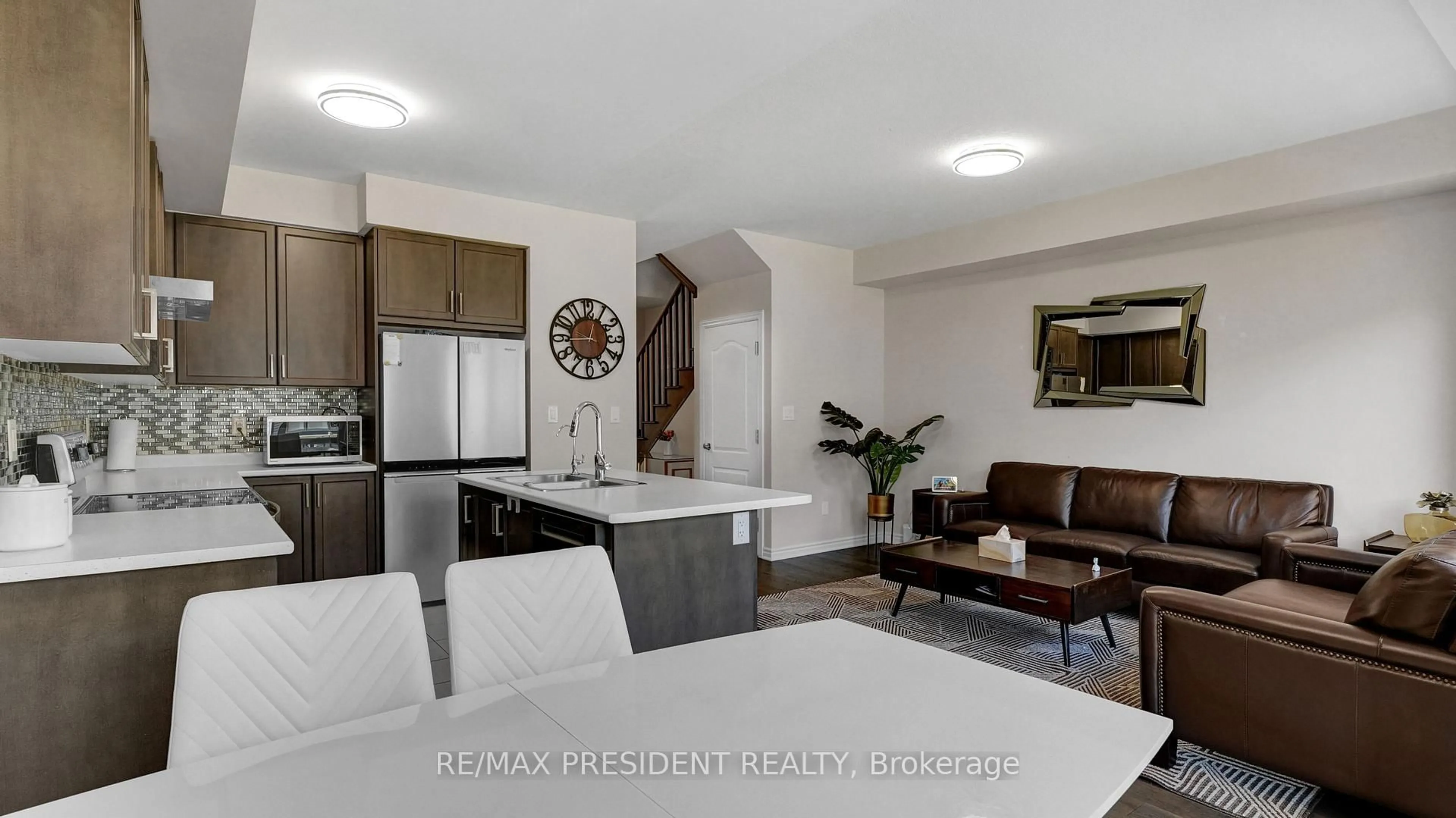 Open concept kitchen, ceramic/tile floor for 105 Eva Dr, Woolwich Ontario N0B 1M0