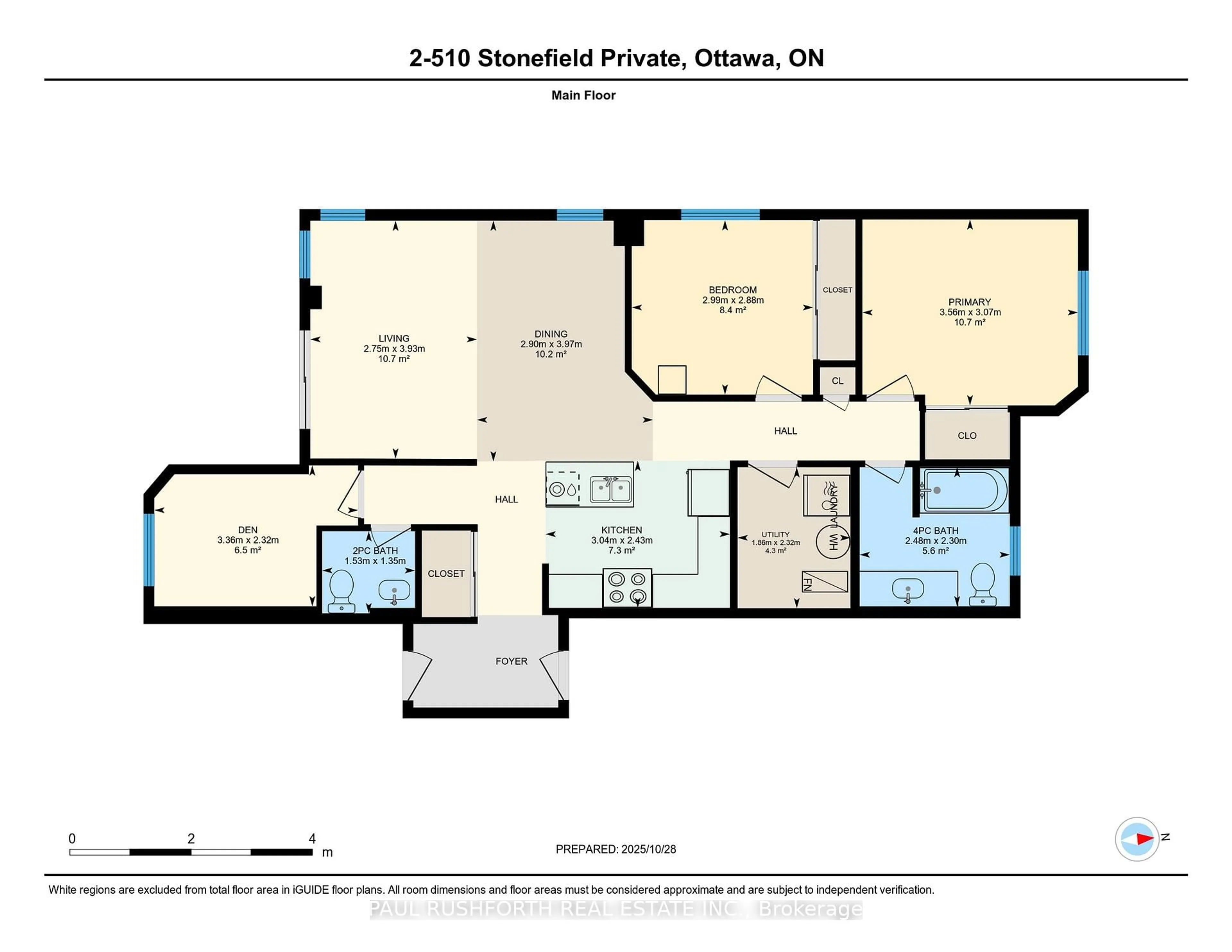 Floor plan for 510 Stonefield Private #2, Ottawa Ontario K2G 4R3