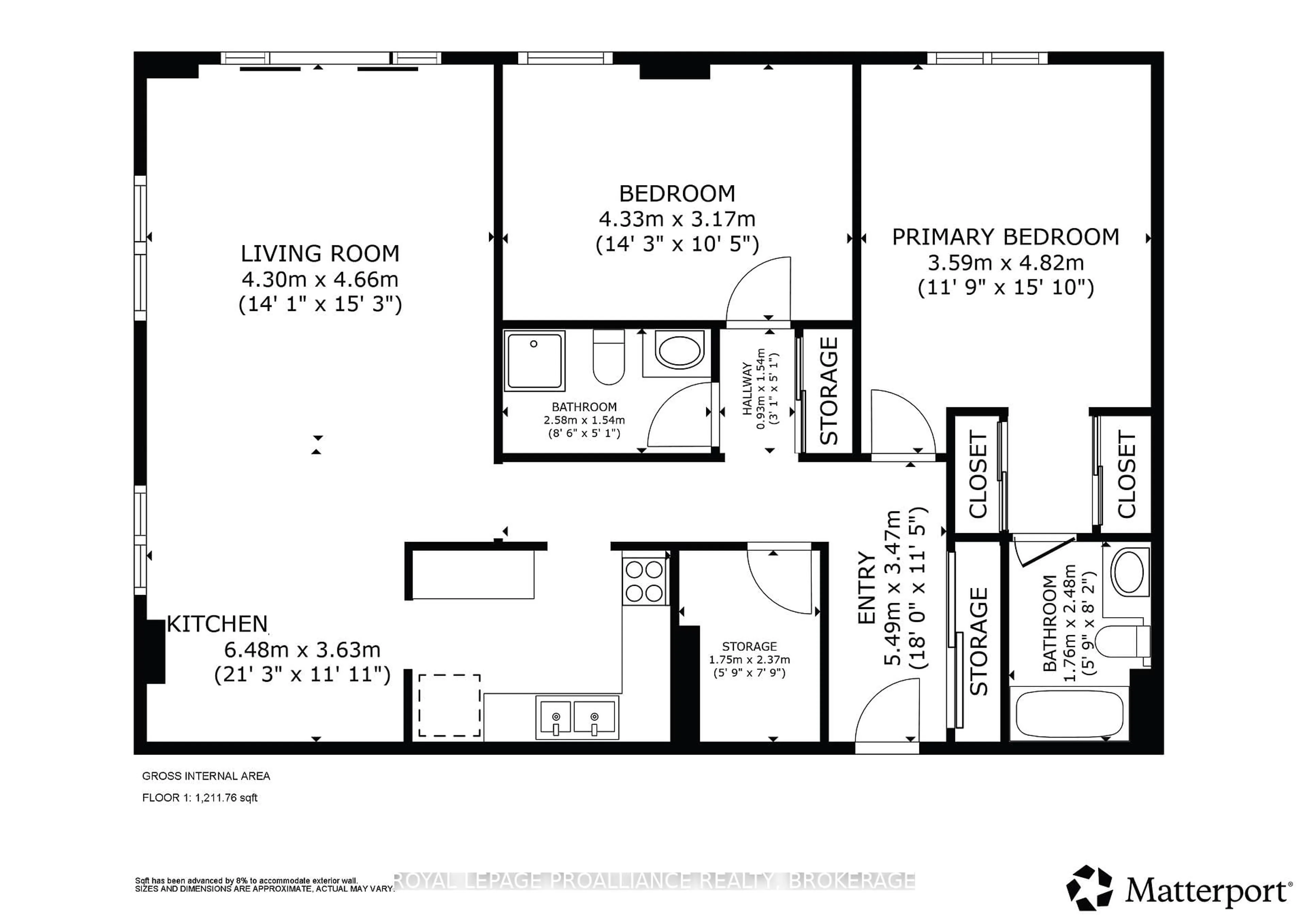 Floor plan for 115 Barrett Crt #503, Kingston Ontario K7L 5H6