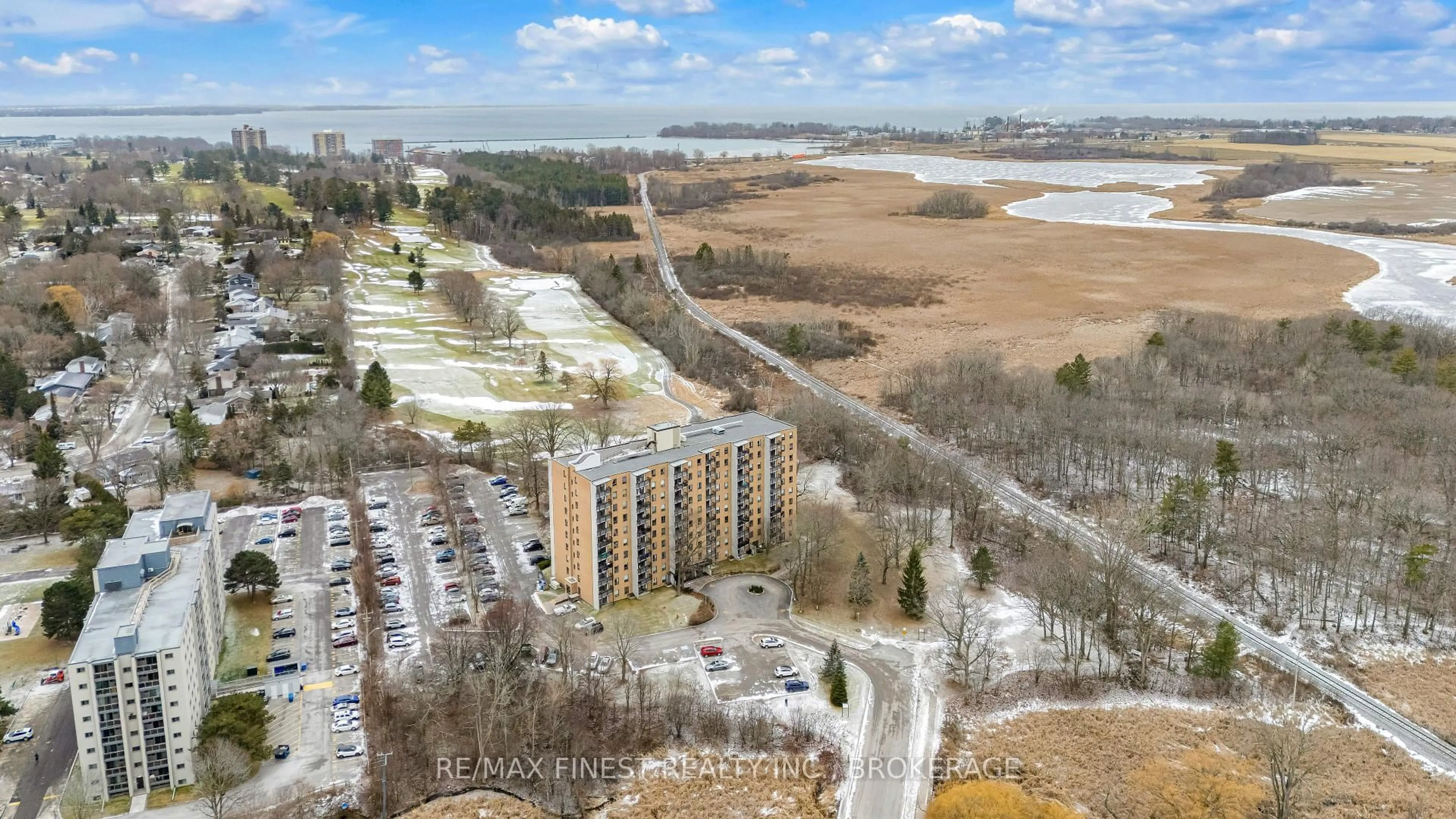A pic from outside/outdoor area/front of a property/back of a property/a pic from drone, water/lake/river/ocean view for 66 Greenview Dr #312, Kingston Ontario K7M 7C5
