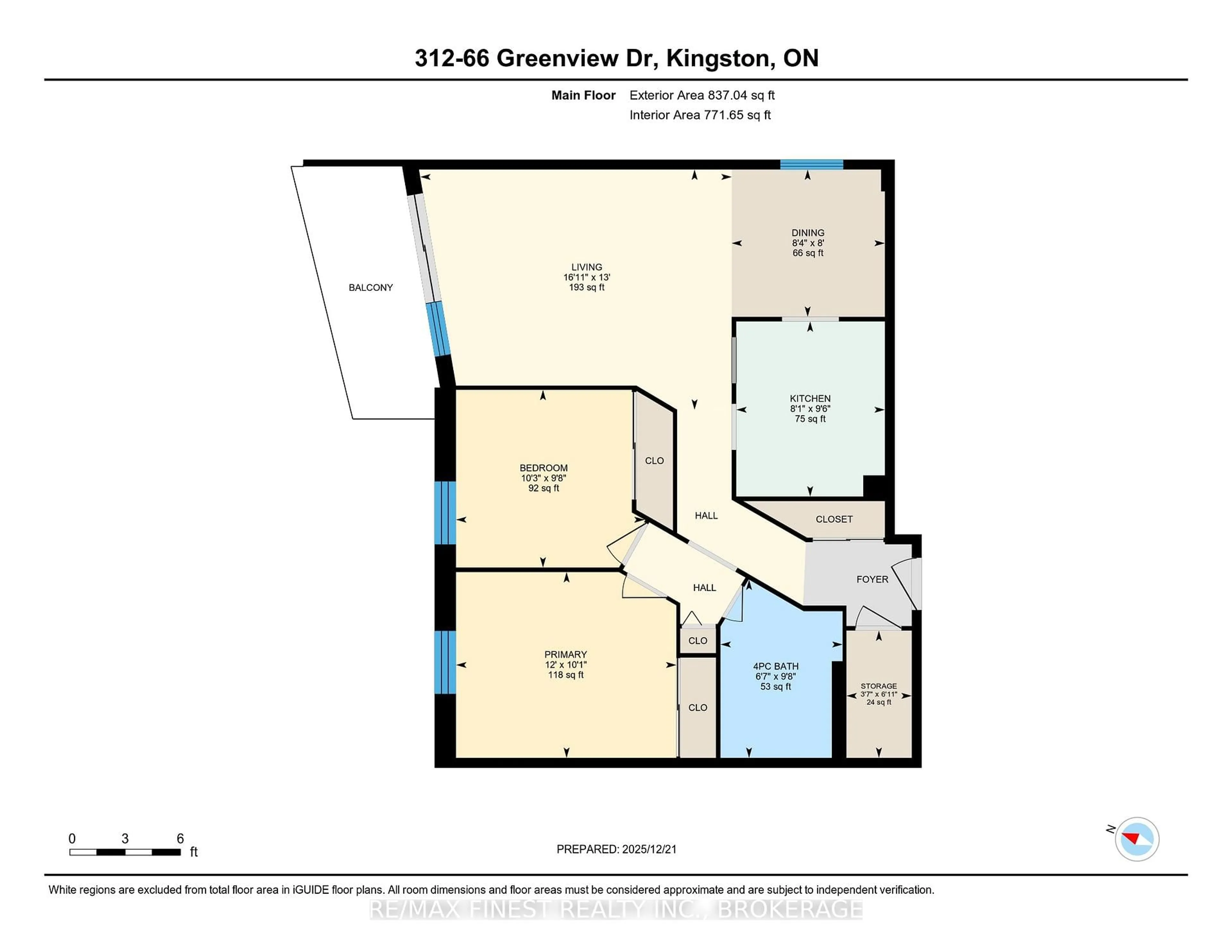 Floor plan for 66 Greenview Dr #312, Kingston Ontario K7M 7C5