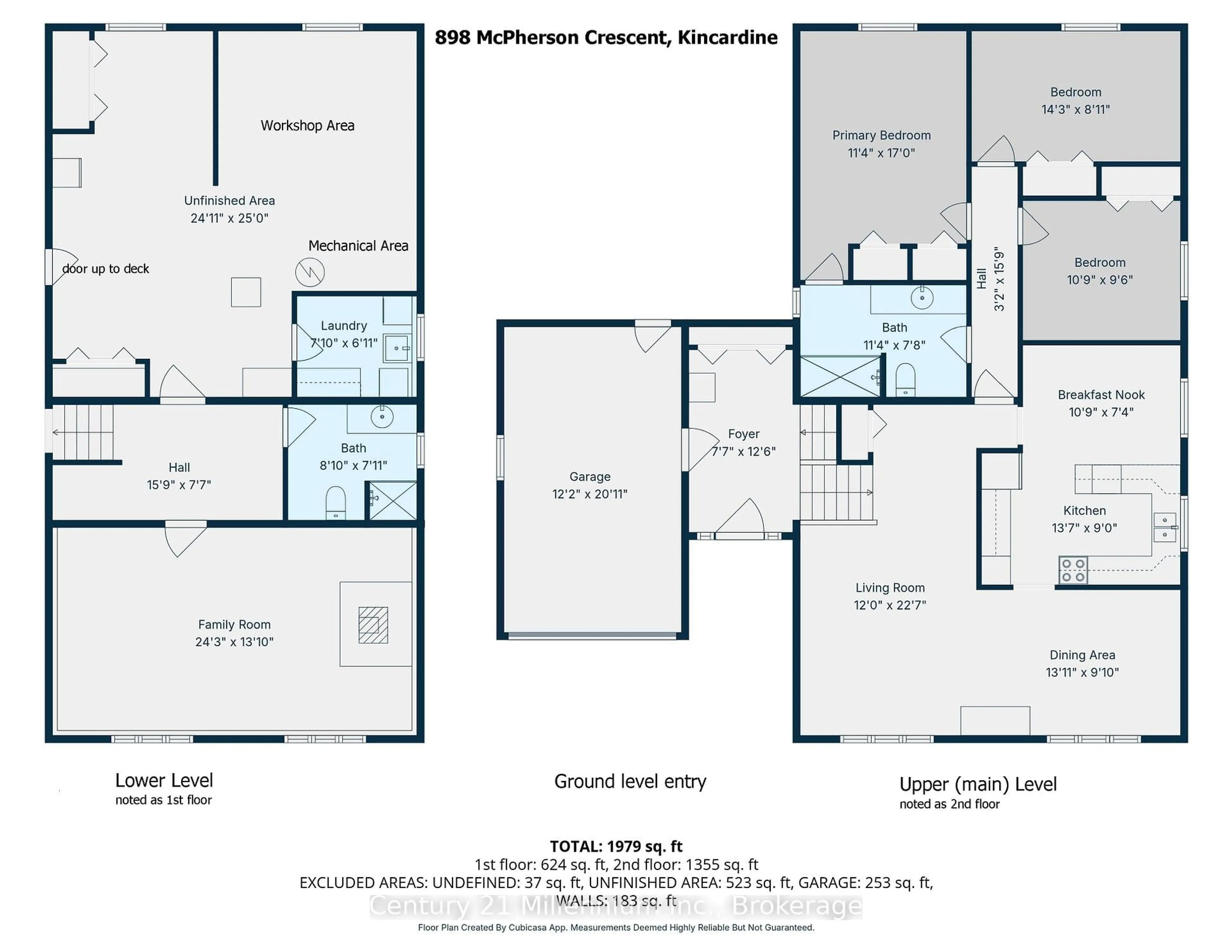 Floor plan for 898 McPherson Cres, Kincardine Ontario N2Z 1M1